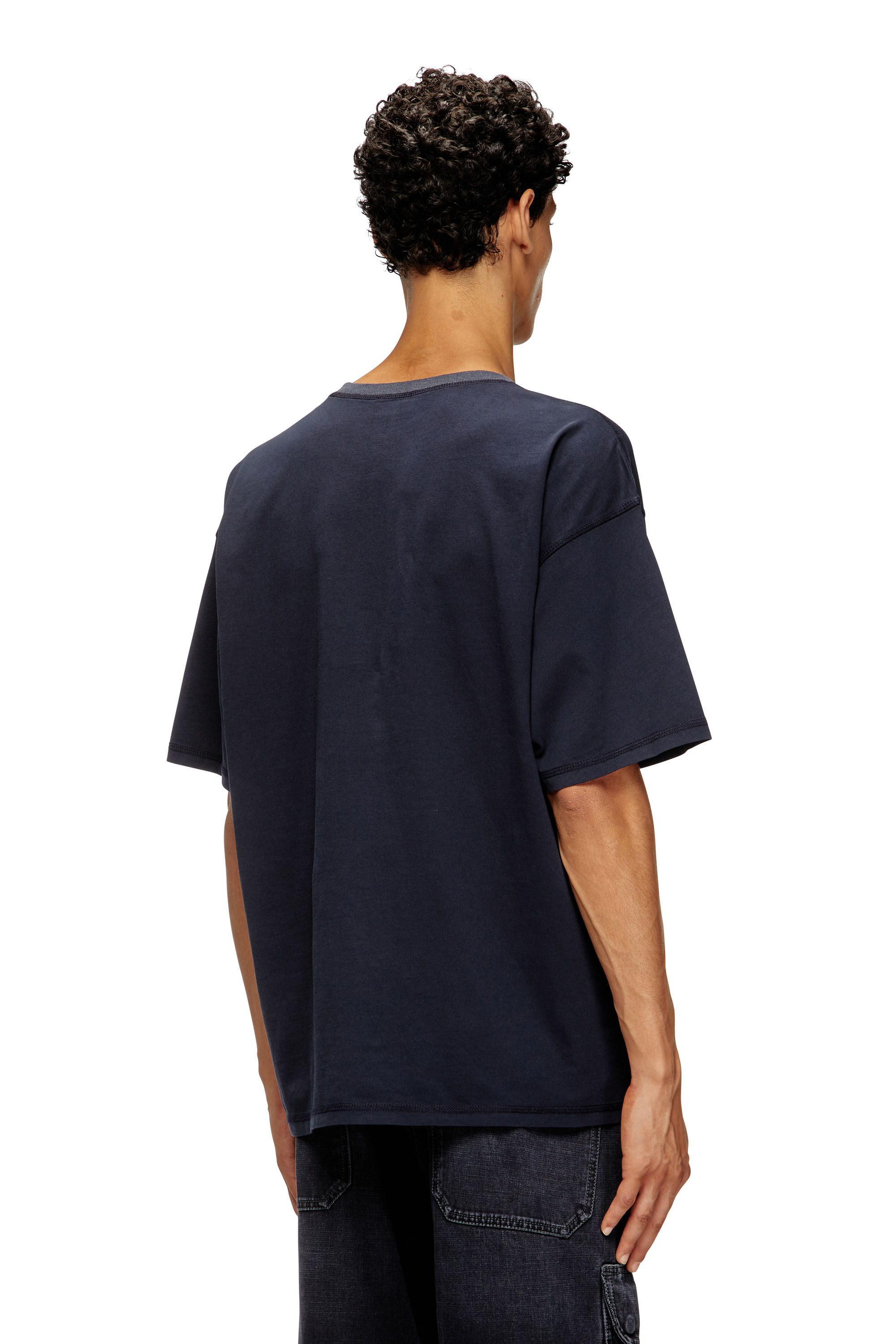 Diesel - T-BOXT-T5, Herren T-Shirt aus Baumwolle mit Oval D Druck in Dunkelblau - 4