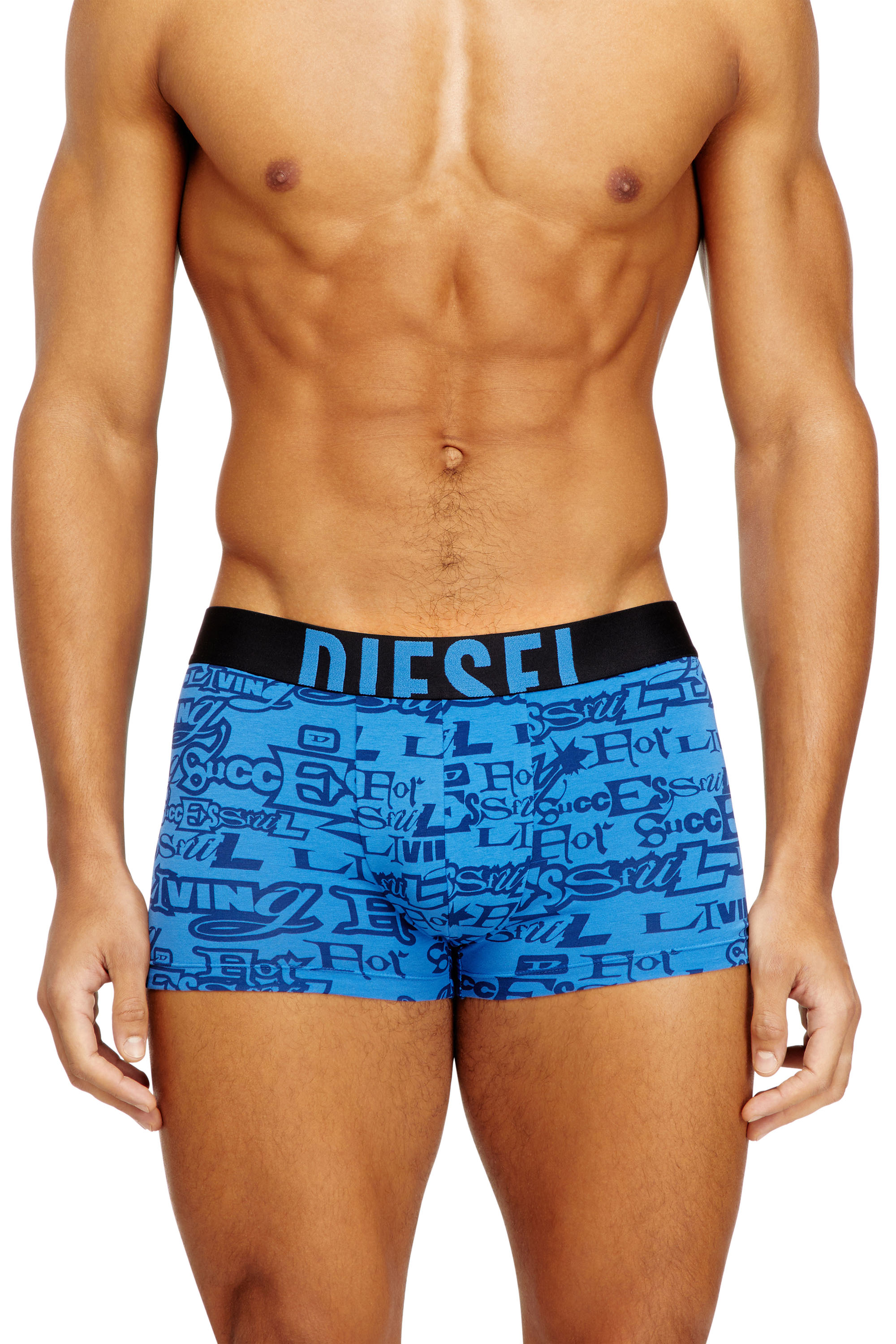 Diesel - DAMIEN-D-POP-3PACK-40, Herren Dreierpack Baumwoll-Boxershorts mit auffälligen Logos in Blau/Schwarz - 2