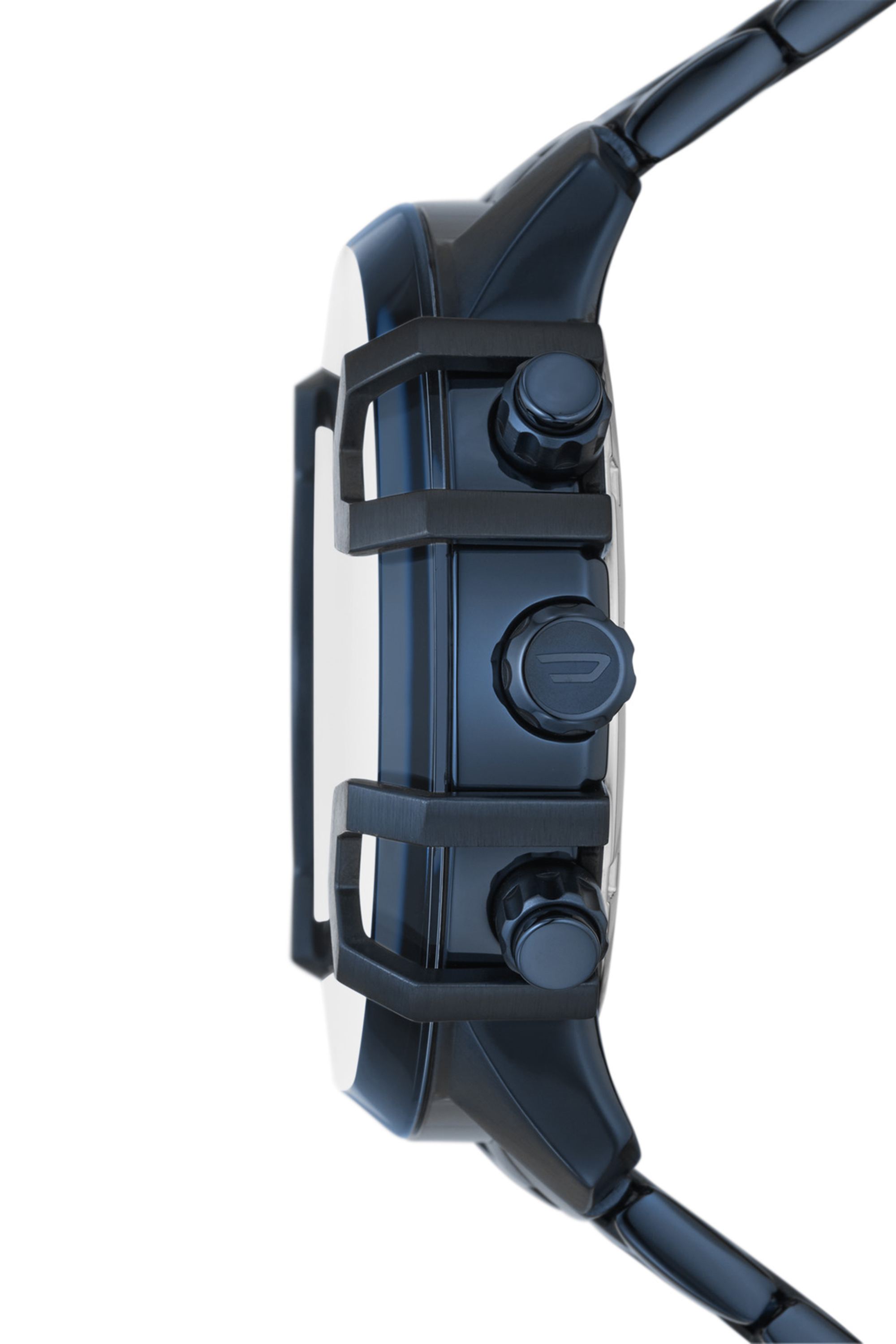 Diesel - DZ4596, Herren Griffed Chronograph aus blauem Edelstahl in Blau - 3