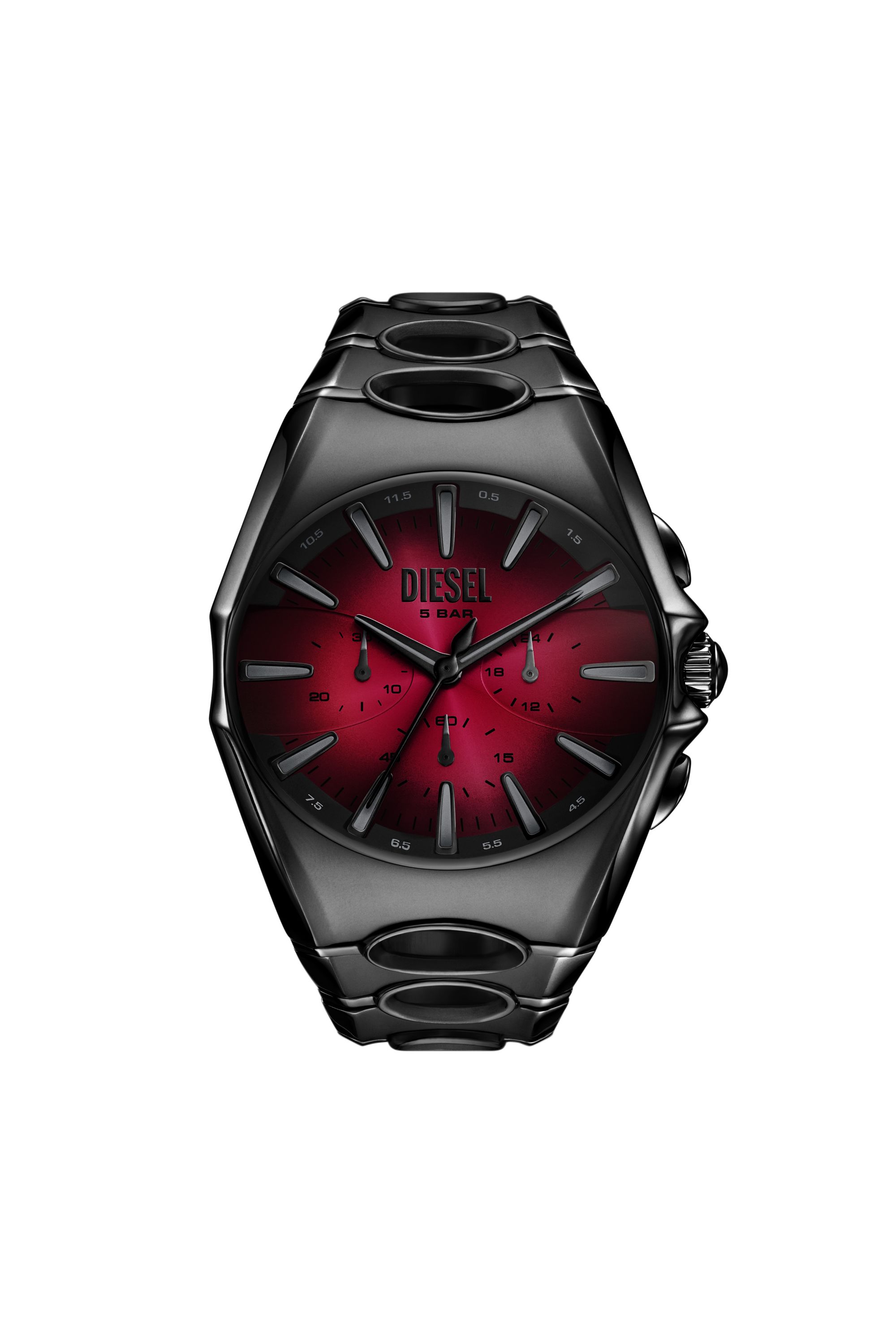 Diesel - DZ4696 WATCH, Man's D-Curve black stainless steel watch in Black - 1