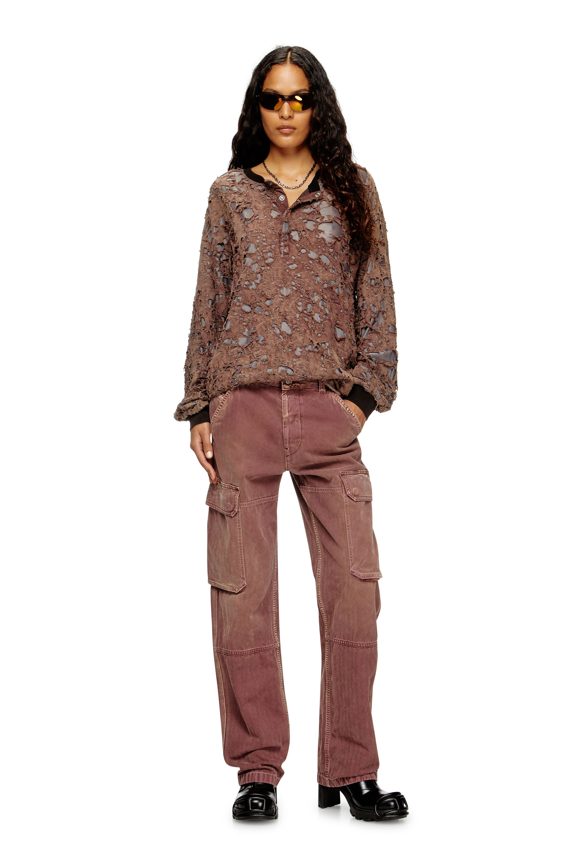 Diesel - Woman's Regular Jeans D-Pot 09M93, Brown - 2