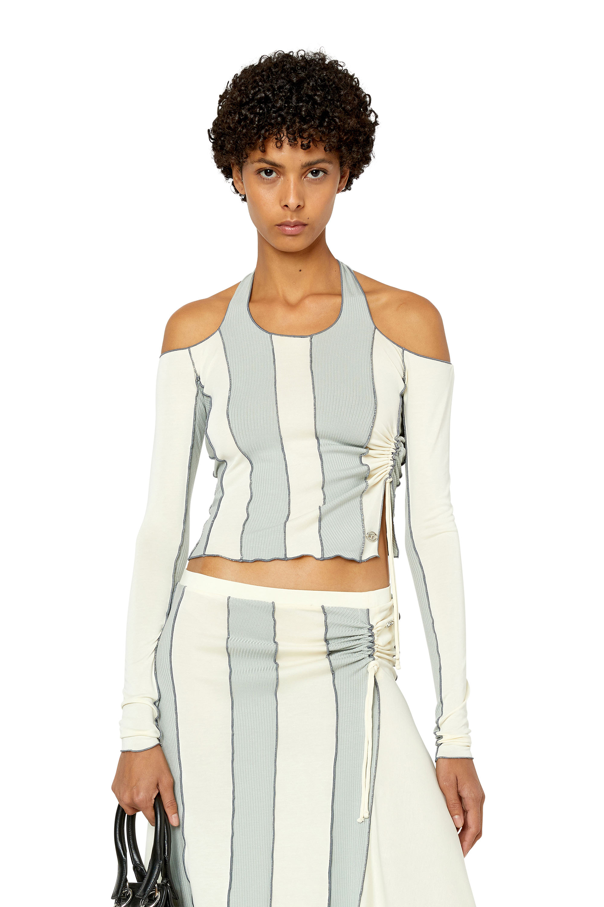 Diesel - T-LINS, Blau/Weiss - Image 1