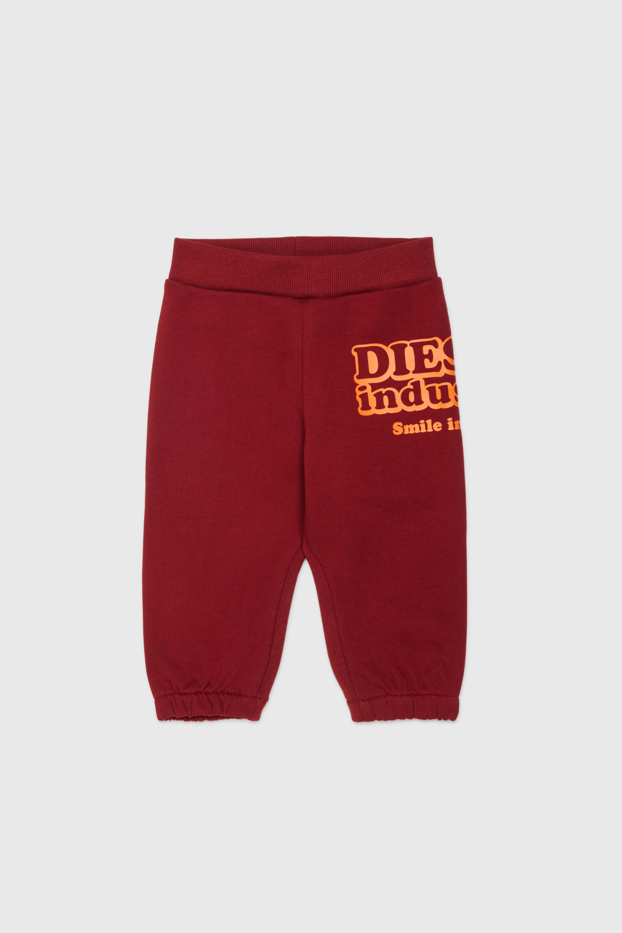 Diesel - PLODIMIB, Man's Cotton sweatpants with Diesel Industry print in Red - 1