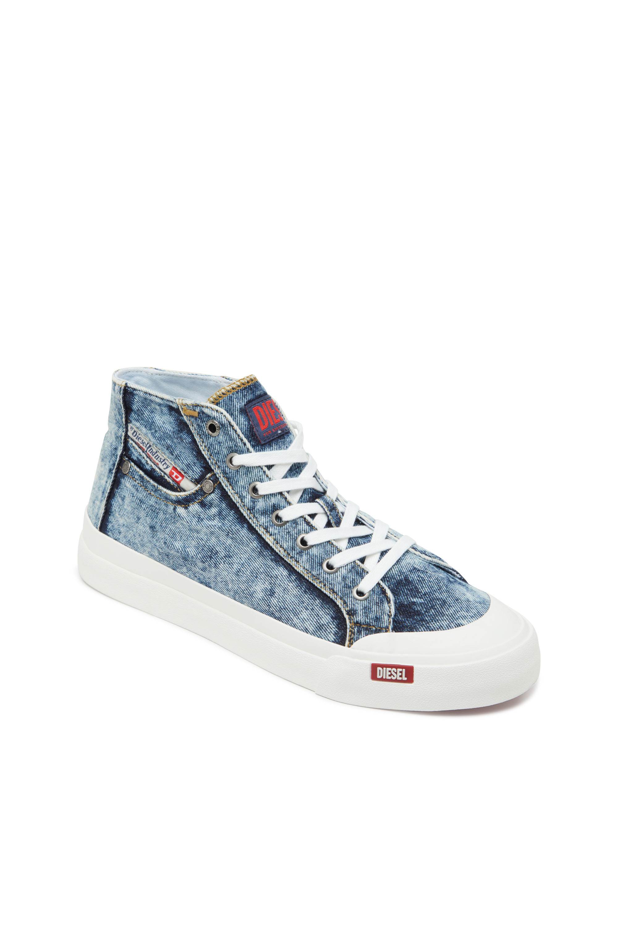 Diesel - S-ATHOS NMD MID, Herren S-Athos-High-Top-Sneakers aus Denim mit Taschendetail in Blau - 6