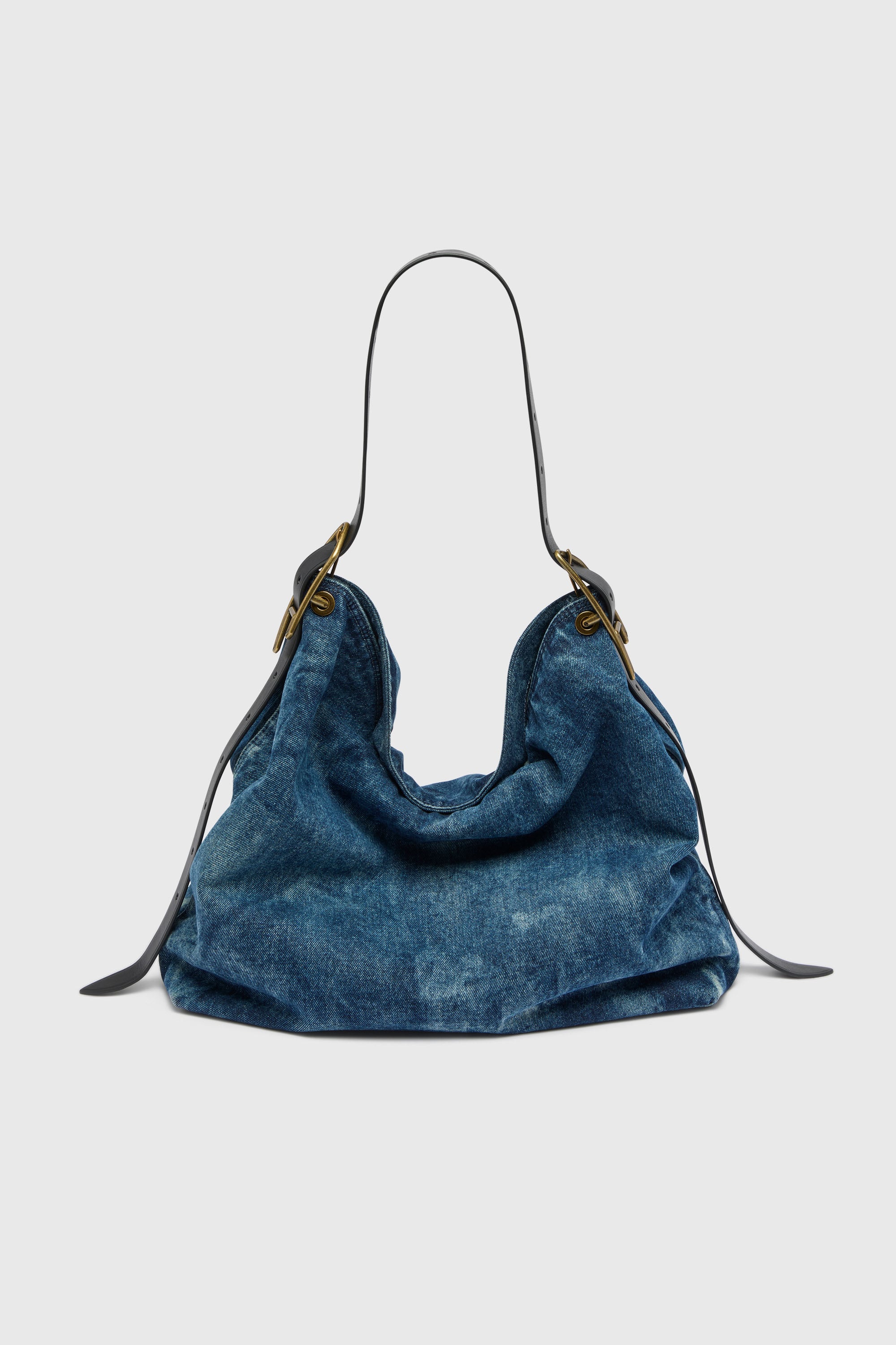 Diesel - D-LINE HOBO L, Damen D-Line-Denim Hobo-Tasche in Mittelblau - 2