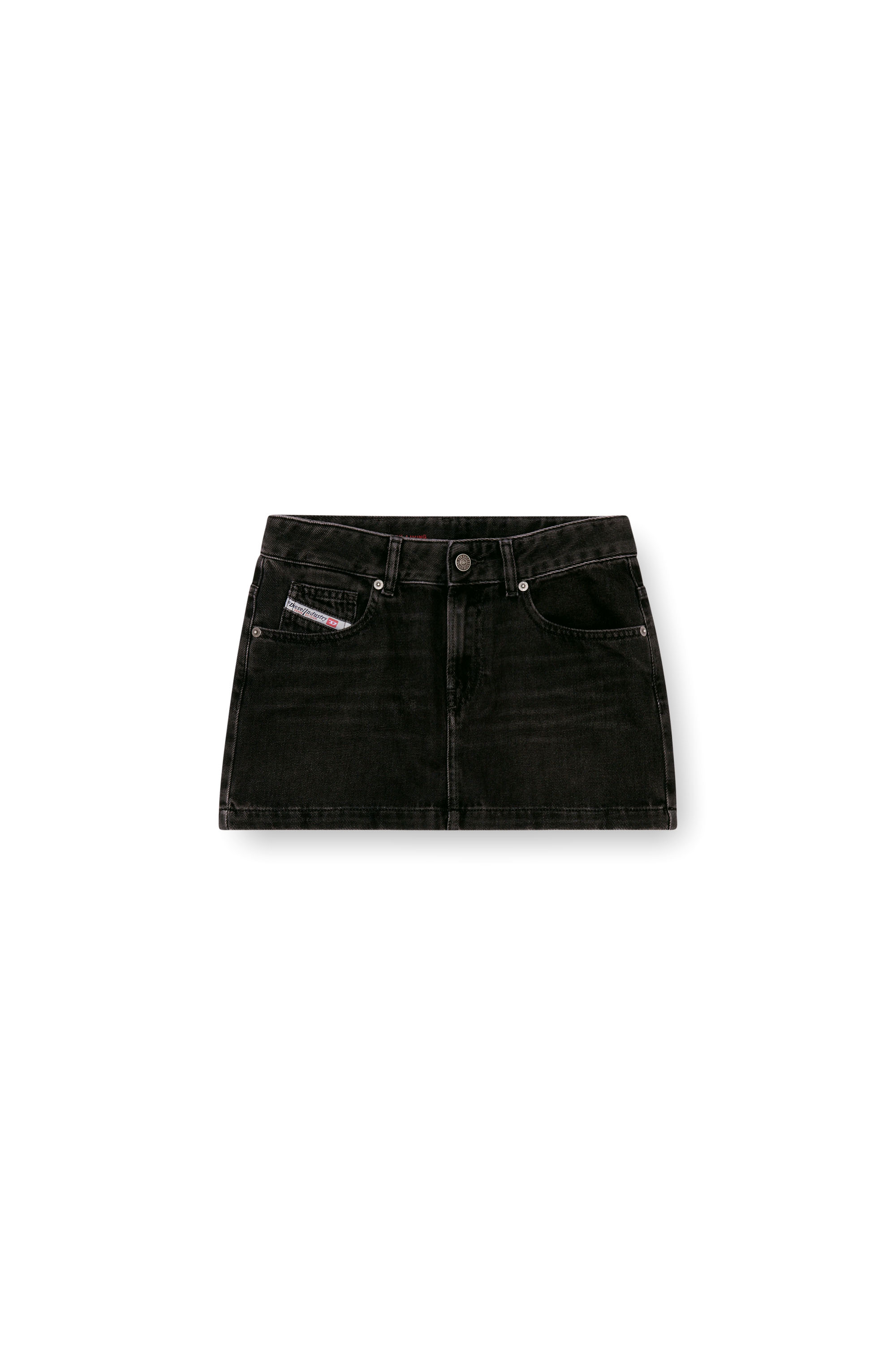 Diesel - DE-RON, Damen Minirock aus Denim in cleaner Waschung in Schwarz - 2