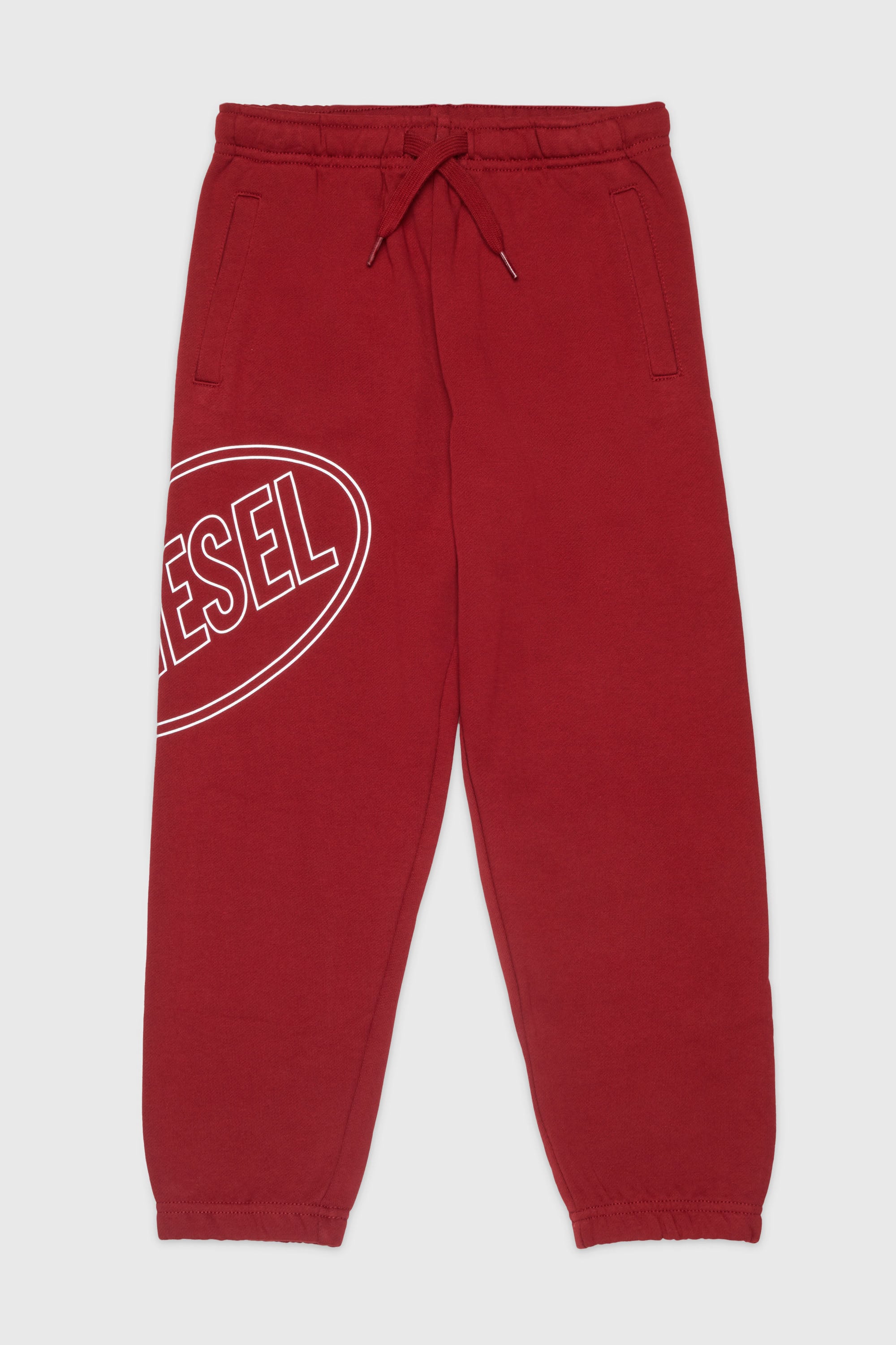 Diesel - PCIRCLE, Herren Jogginghose mit seitlichem Print in Rot - 1