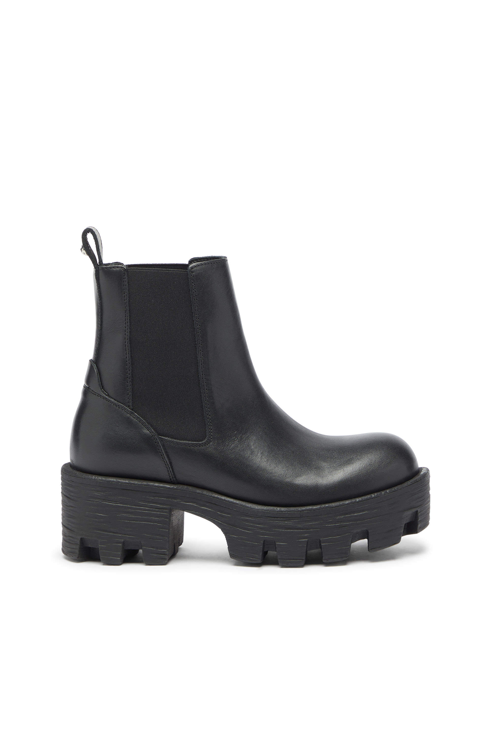 Diesel - D-HAMMER CHUNKY W, Damen D-Hammer - Chelsea Boots aus Leder mit Profilsohle in Schwarz - 1