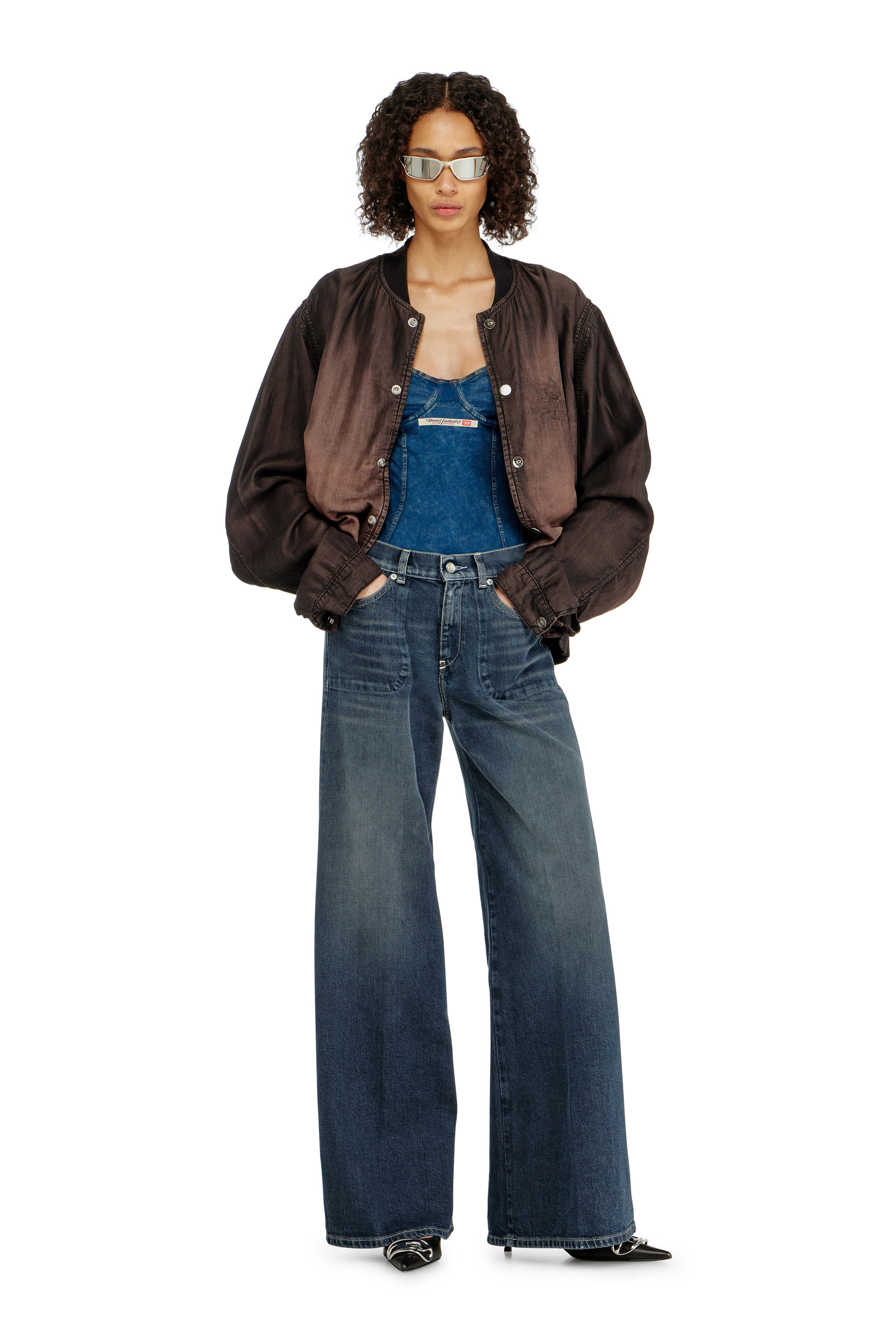 Diesel - Damen Flare Jeans 1978 D-Akemi 007EI, Dunkelblau - 1