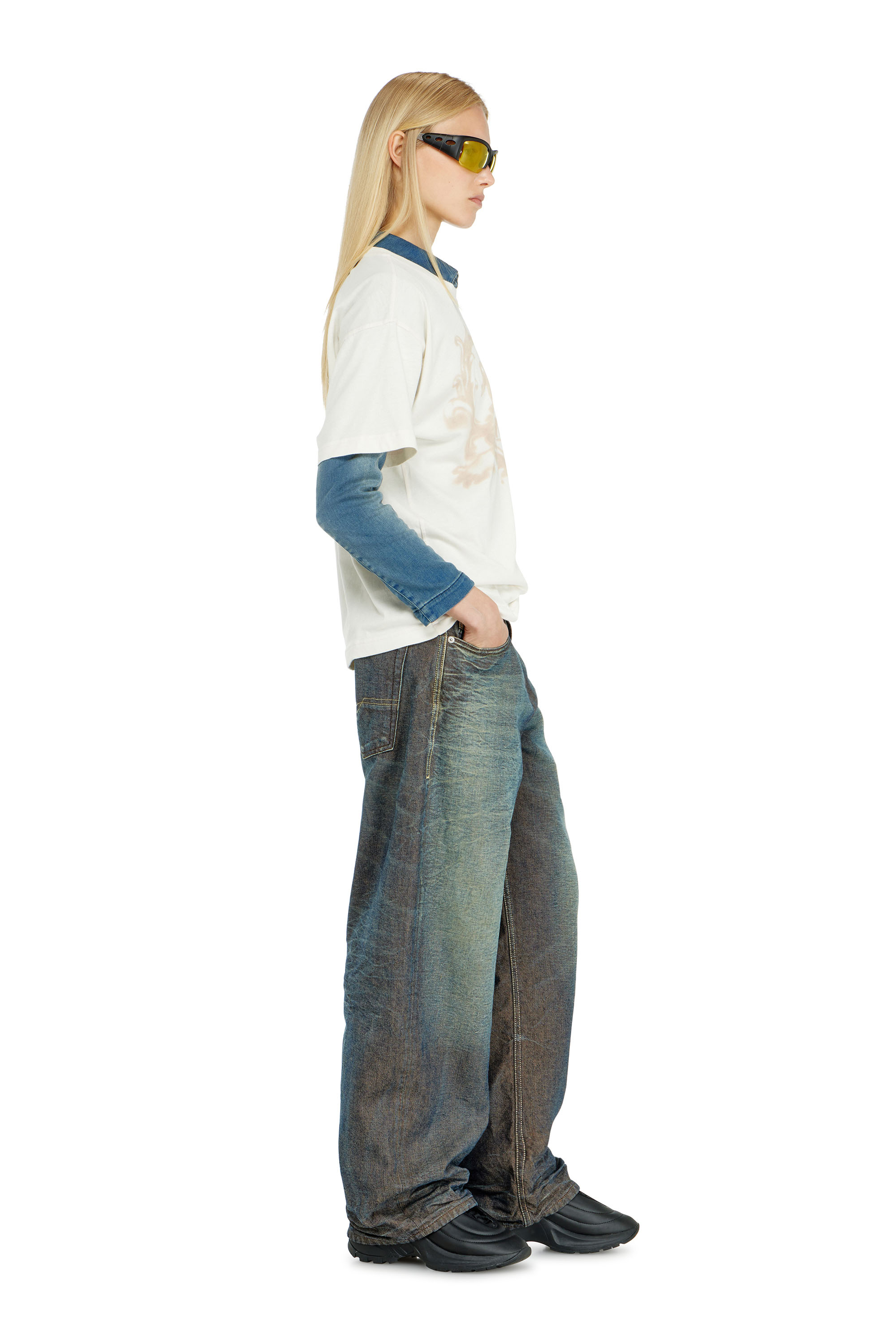 Diesel - Unisex Relaxed Jeans 1997 D-Enim-M 007EM, Dunkelblau - 1
