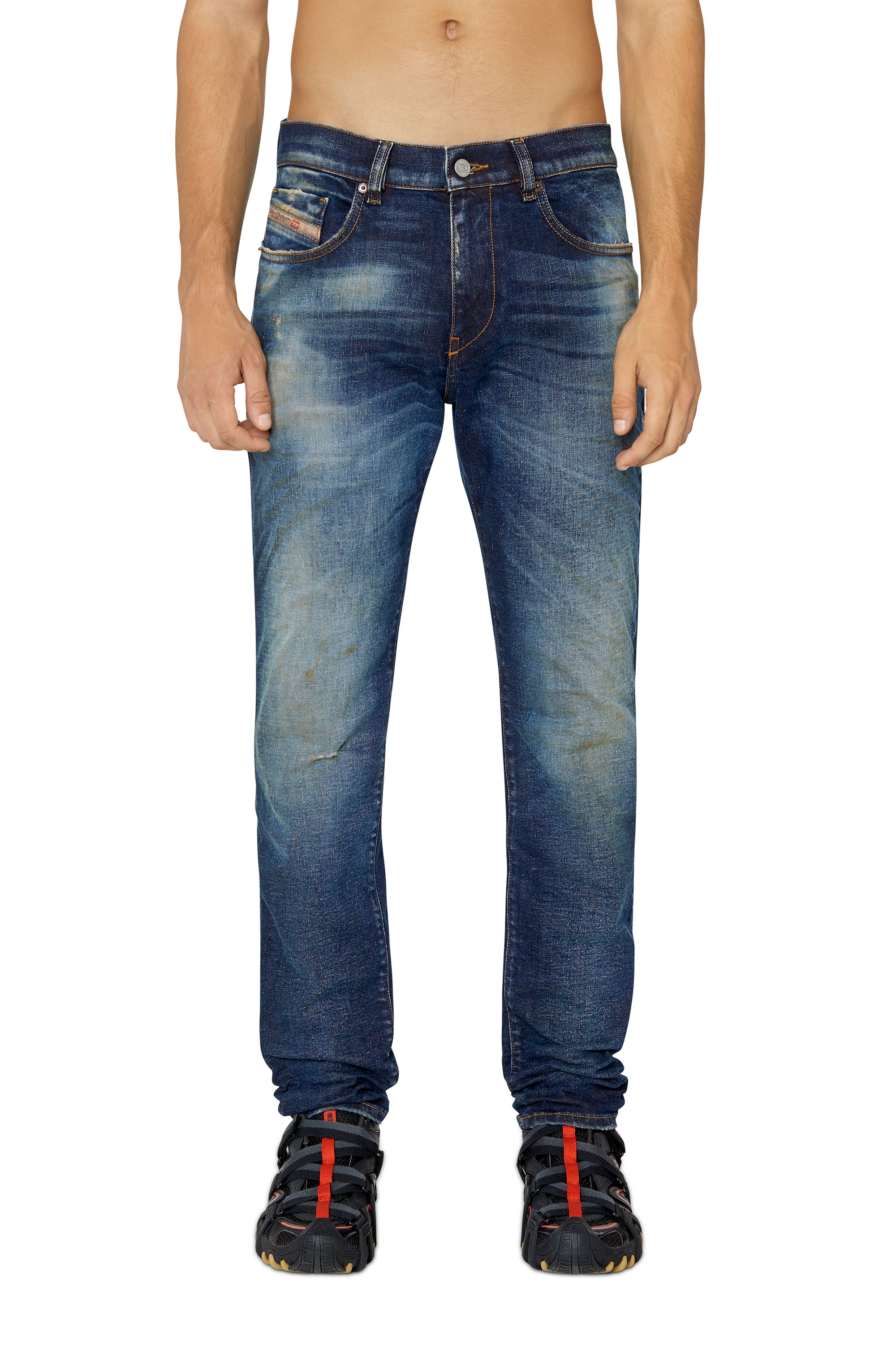 Diesel - 2019 D-Strukt 09E64 Slim Jeans, Dunkelblau - Image 2