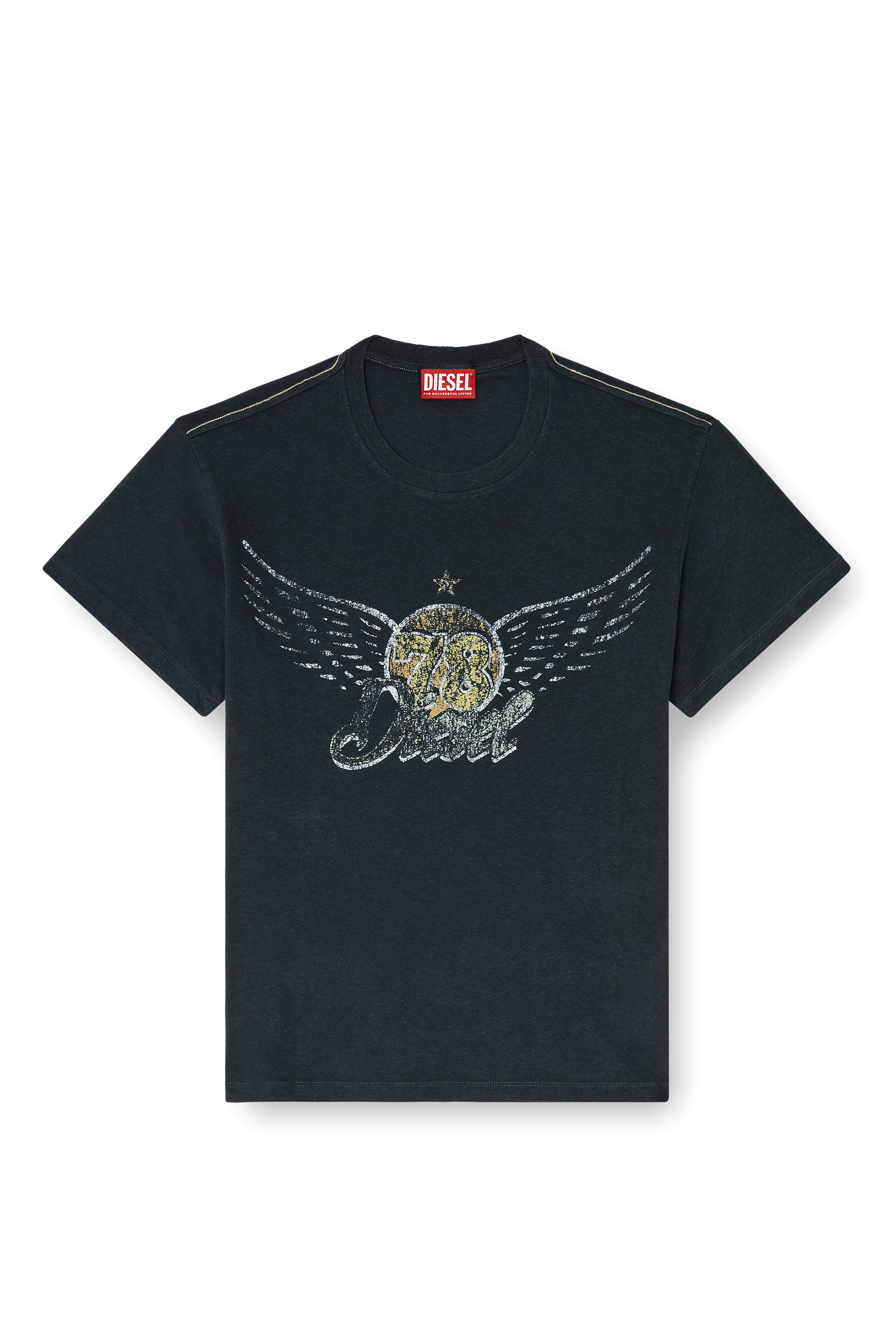 Diesel - T-GERIO-A, Herren T-Shirt aus Baumwolle-Hanf mit Konzertgrafik in null - 2