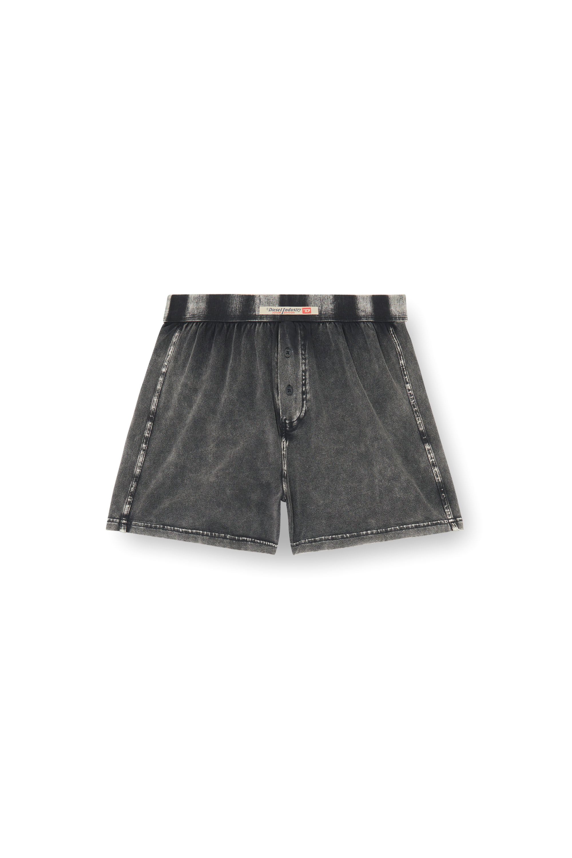 Diesel - STARPER-EL-DNM, Herren Boxers aus Baumwolle mit Denim-Effekt in Dunkelgrau - 3