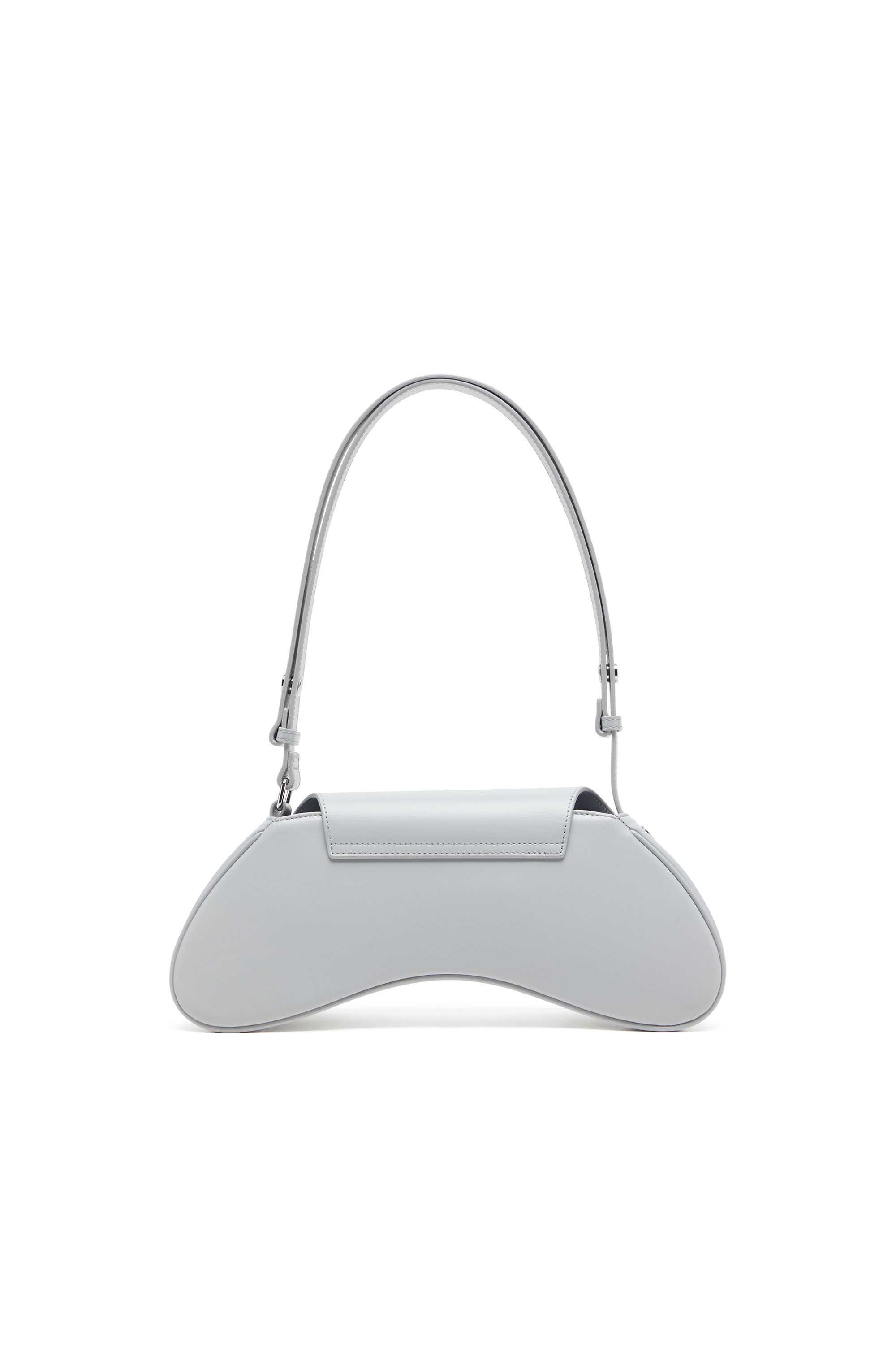 Diesel - PLAY CROSSBODY, Damen Play-Crossbody-Tasche aus semiglänzendem Leder in Grau - 2