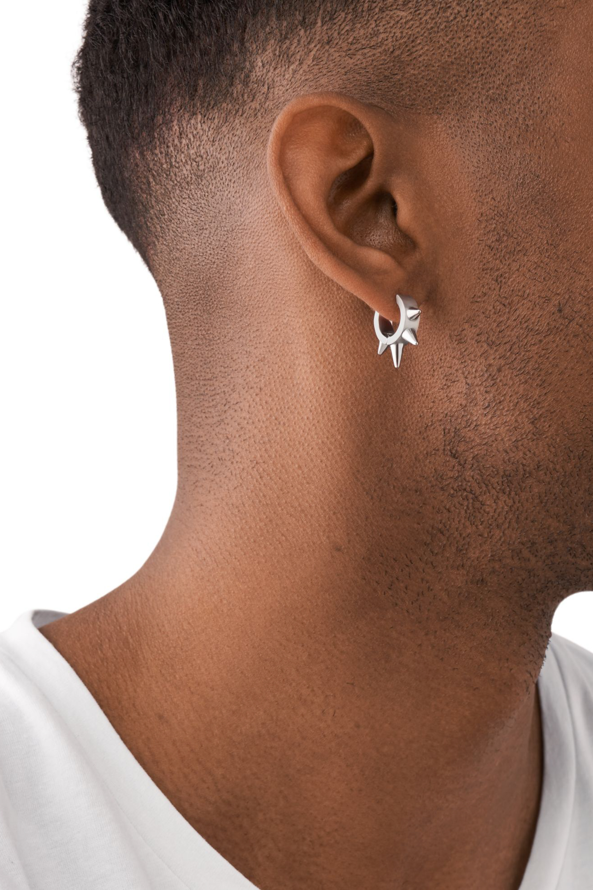 Earrings: Ring, Hoop, Diesel® Steel Men\'s | Lobe,