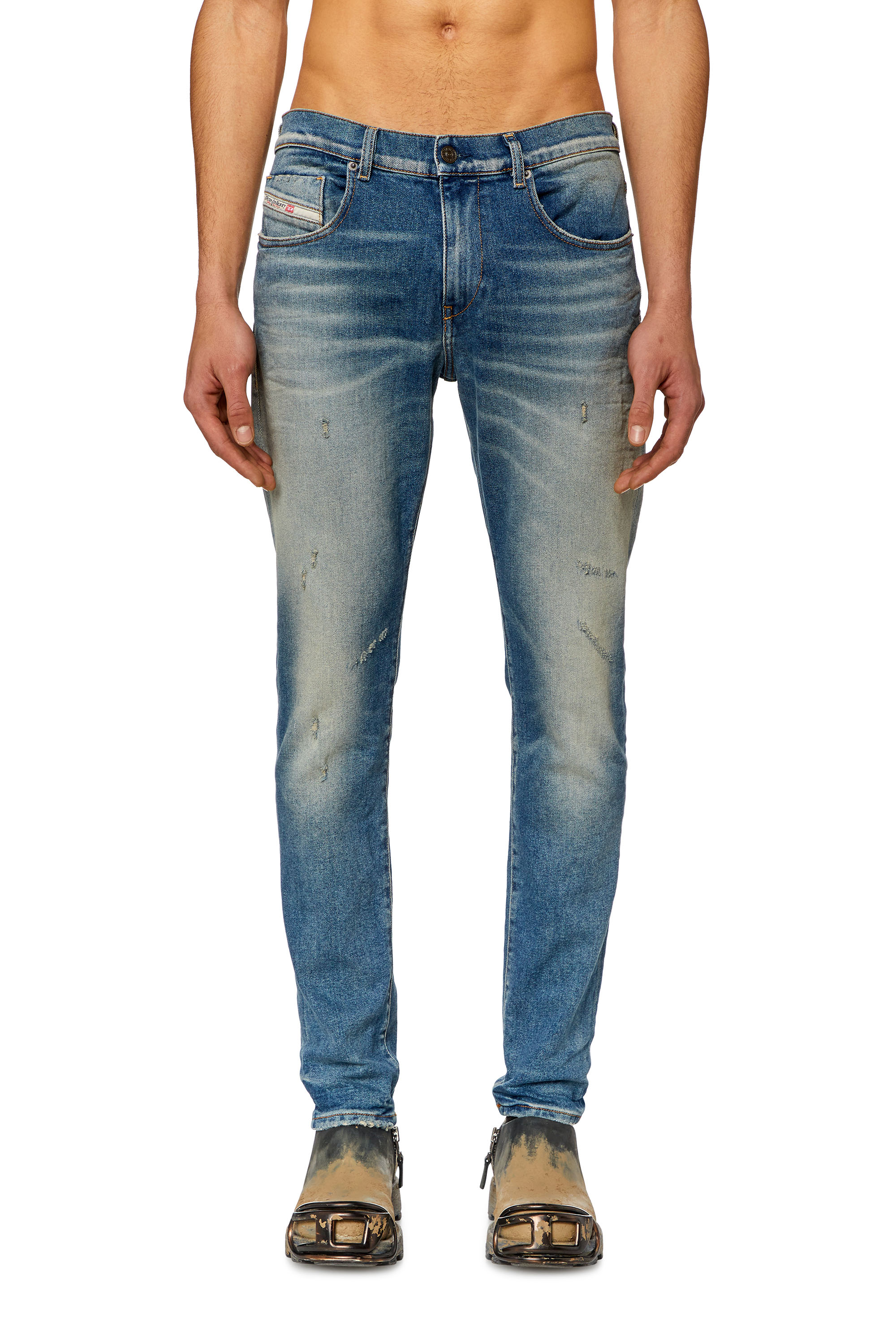 Diesel - Slim Jeans 2019 D-Strukt 09H55, Hellblau - Image 1