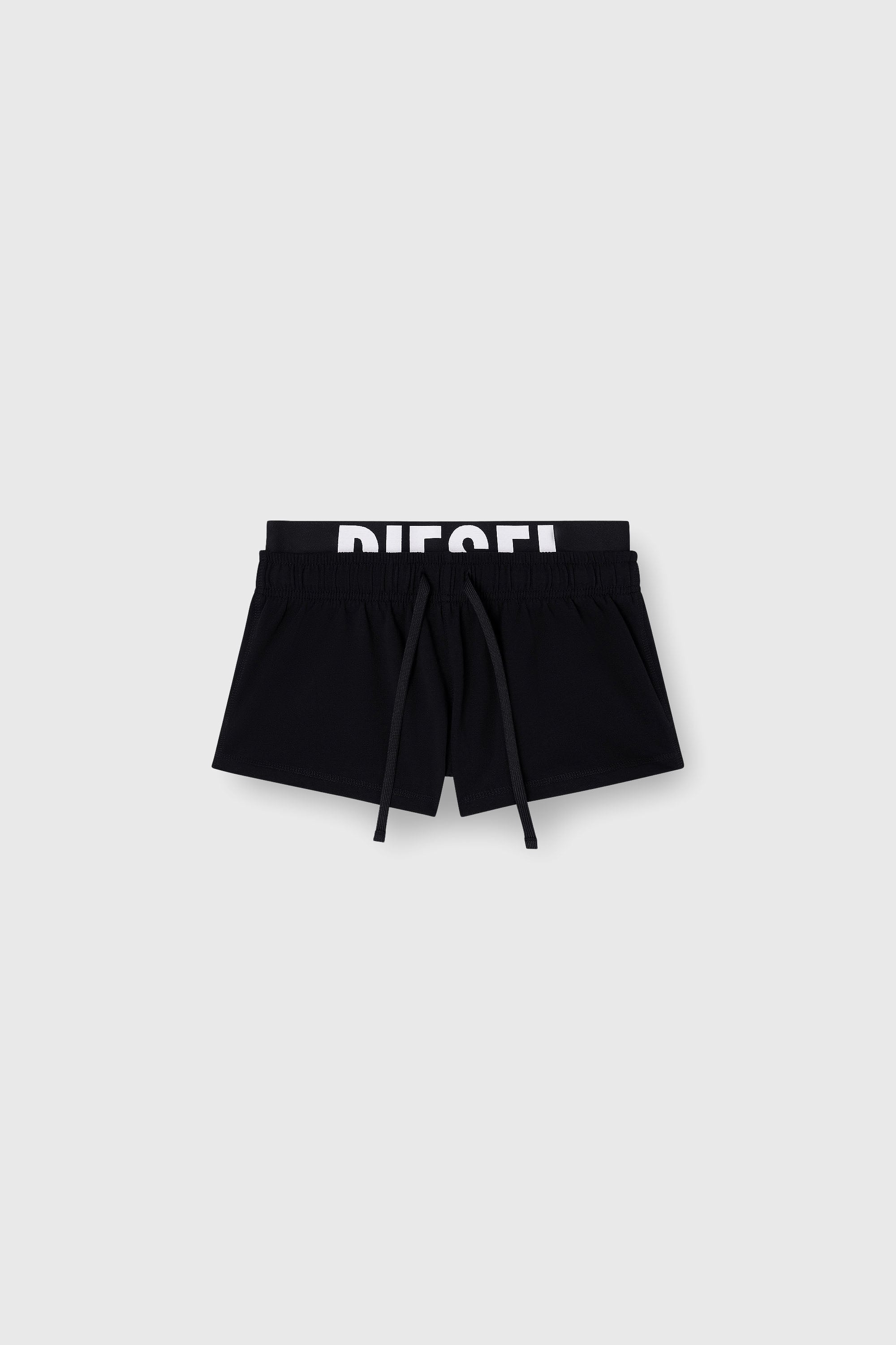 Diesel - MIRANDA-D-POP, Damen Kurze Hose aus Baumwollfrottee mit Diesel-Logo in Schwarz - 2