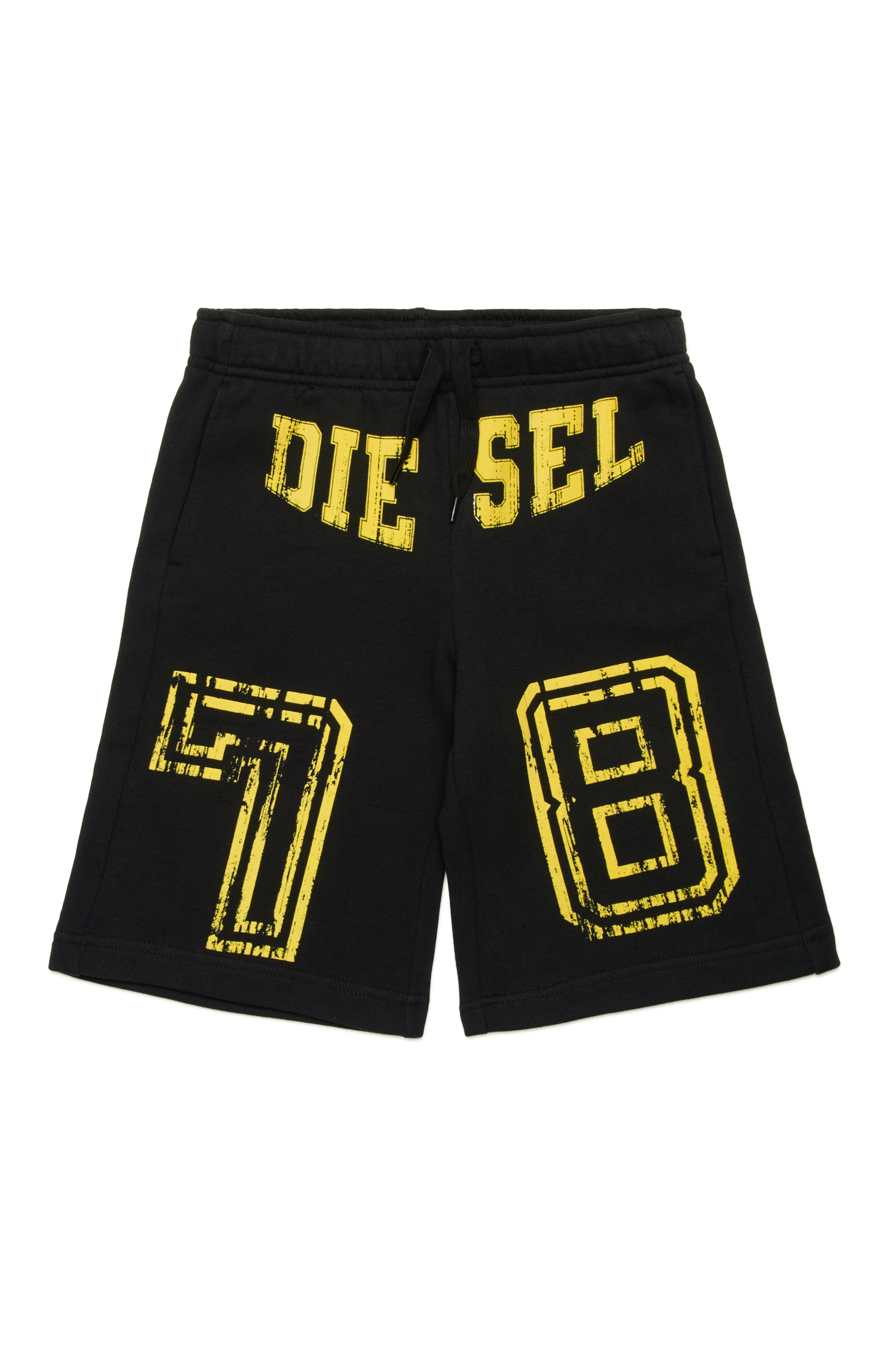 Diesel - PTAINSHORT, Herren Sweatshorts mit Diesel 78-Logo in Schwarz - 1