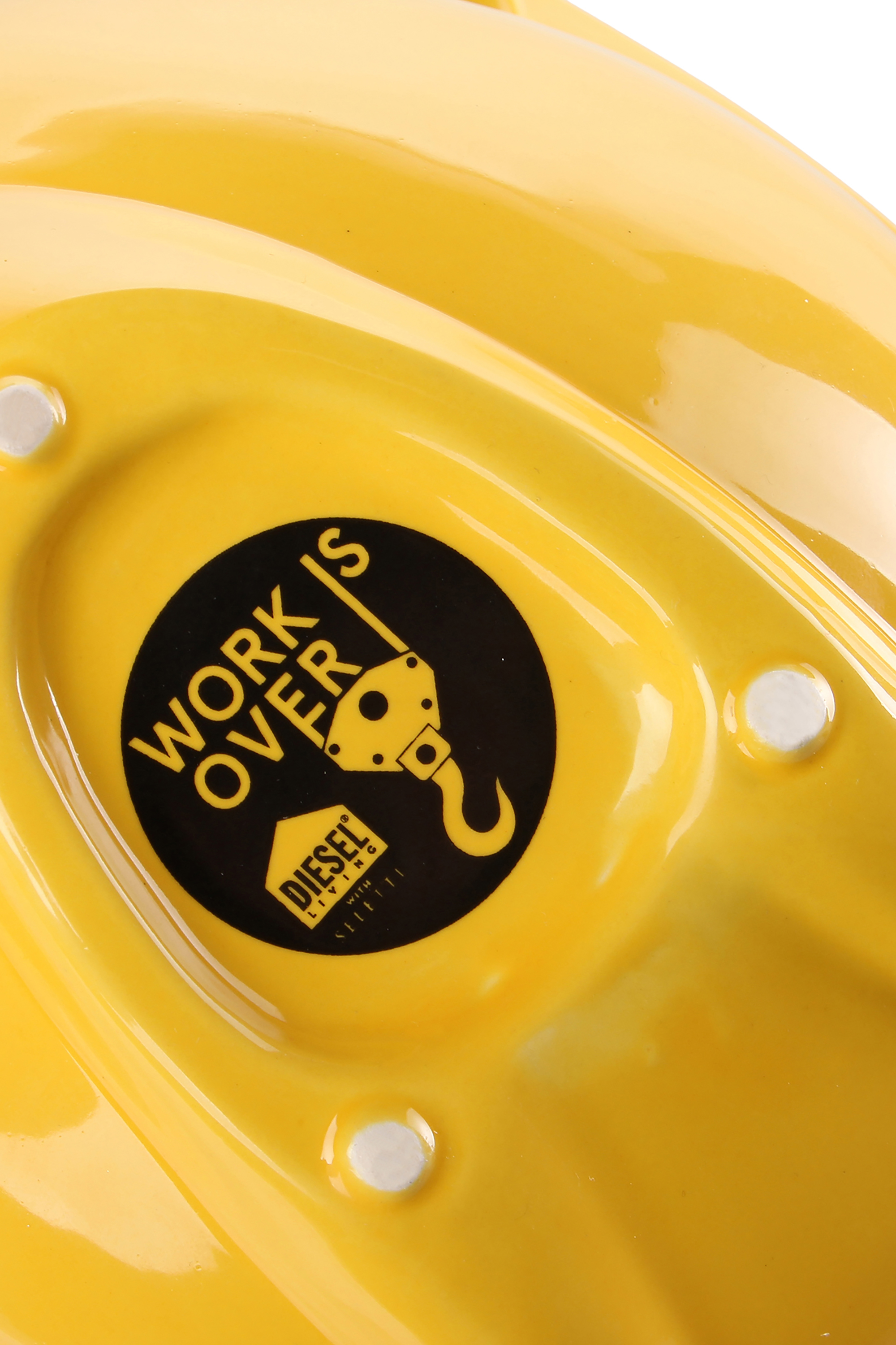 Diesel - 11057 WORK IS OVER, Unisex Gelber Porzellanbehälter in Gelb - 3