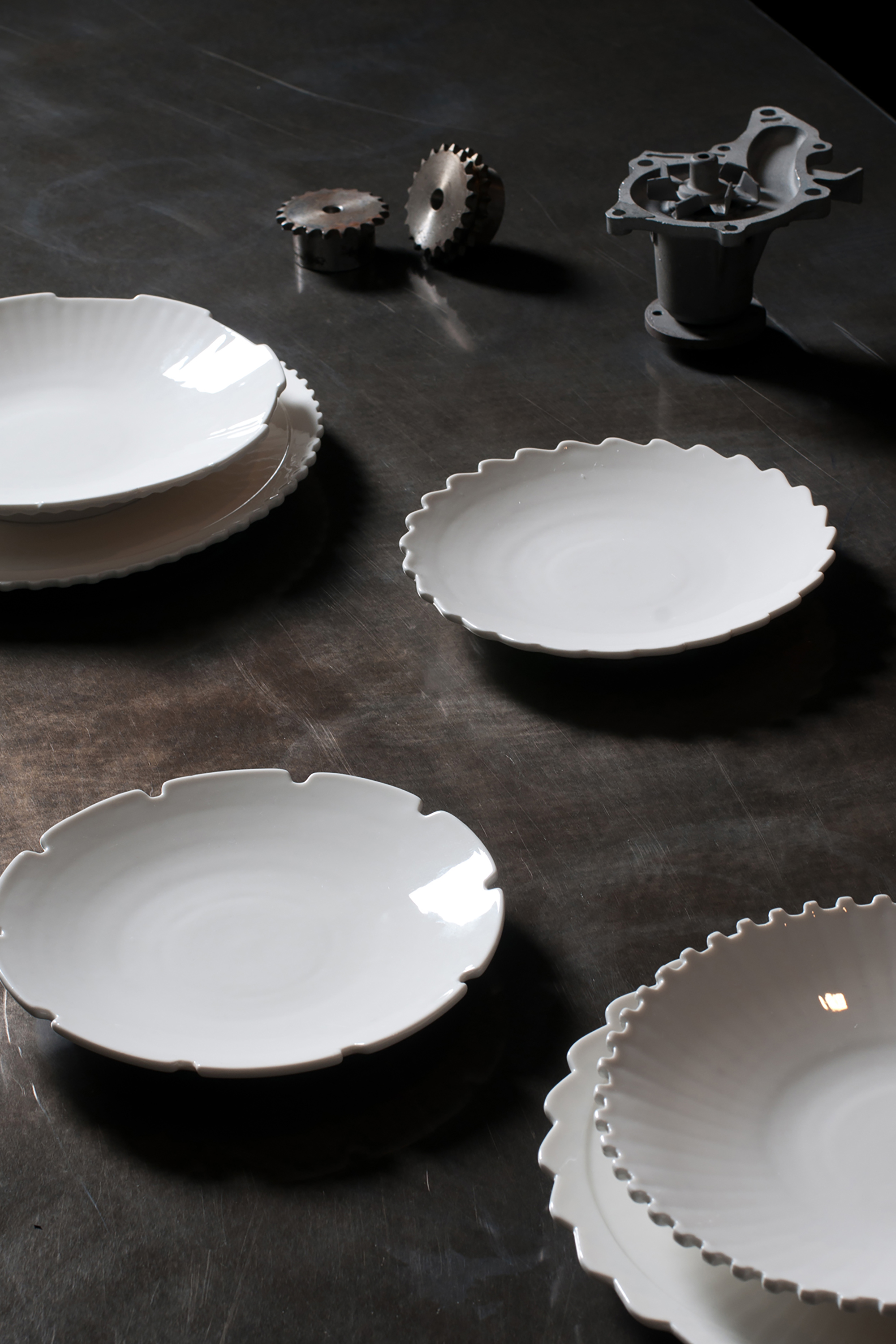 Diesel - 10989 MACHINE COLLEC, Unisex Suppenteller aus Porzellan in Weiß - 3