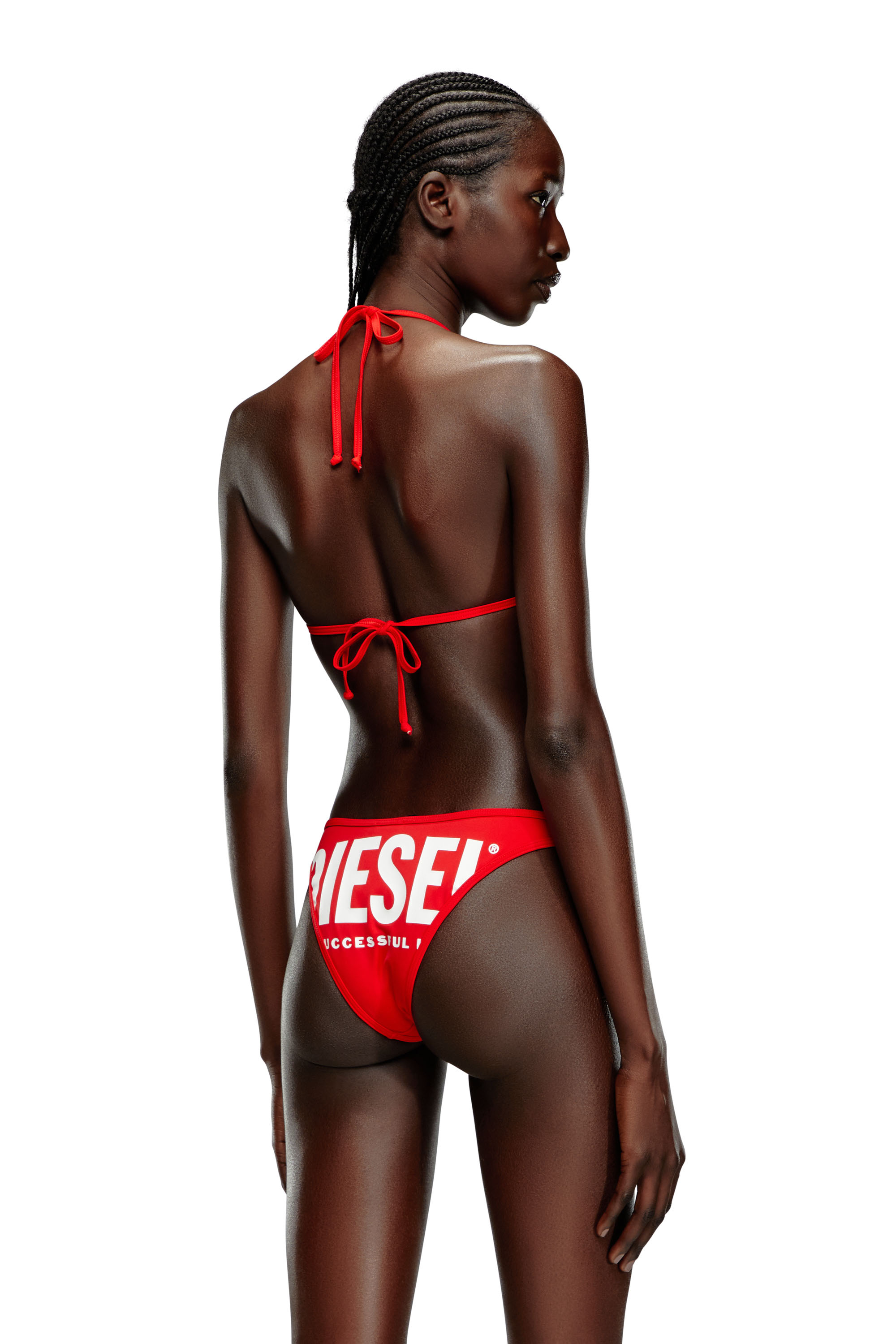 Diesel - BFPN-PUNCHY-X, Damen Bikinihose mit Logo in Übergröße in Rot - Image 3