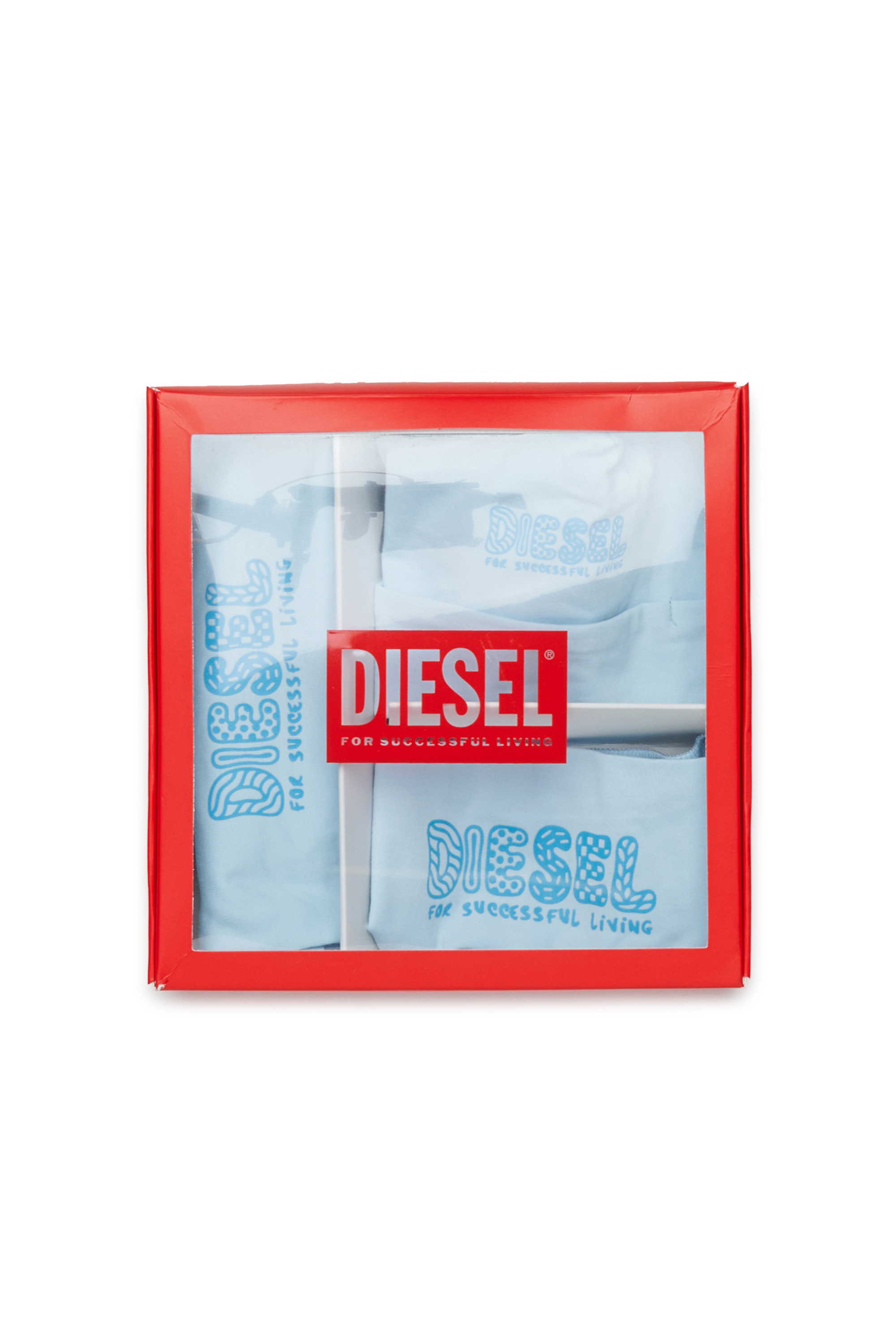 Diesel - UBBYBOX-NB, Unisex's Newborn set with doodle-logo print in Light Blue - 4