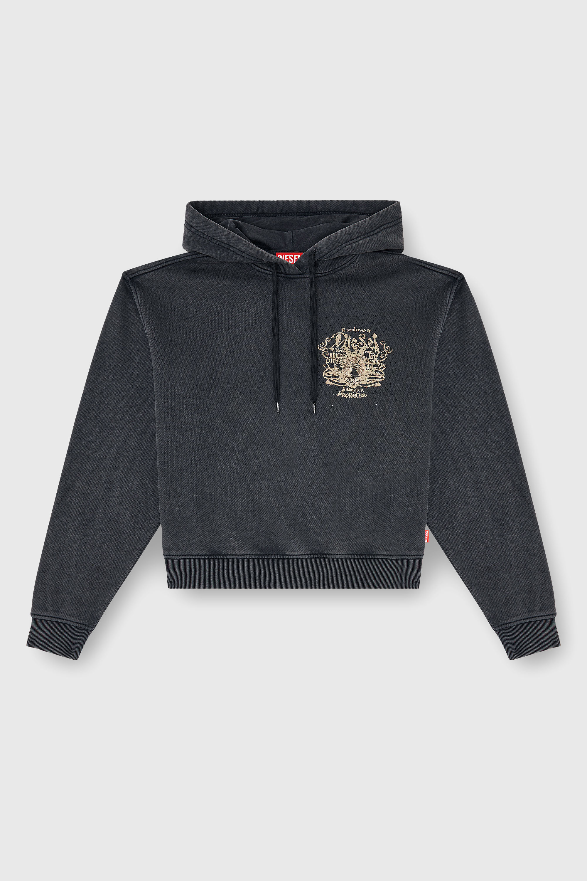 Diesel - F-PHOENY, Damen Hoodie mit Prints und Strasssteinen in Schwarz - 2