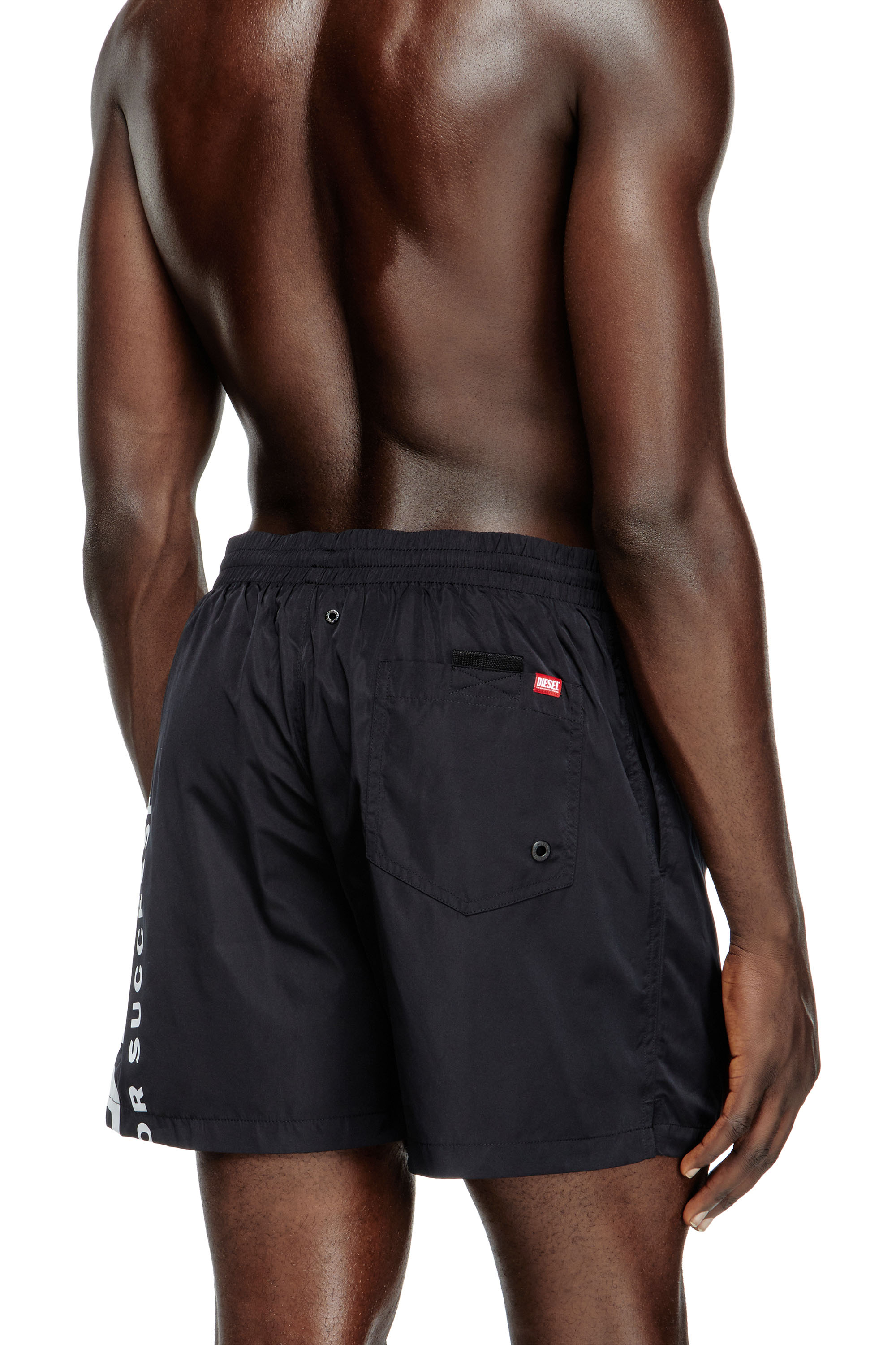 Diesel - RIO-41-D-CORE, Herren Mittellange Bade-Shorts mit Maxi-Logo in Schwarz/Weiss - 3
