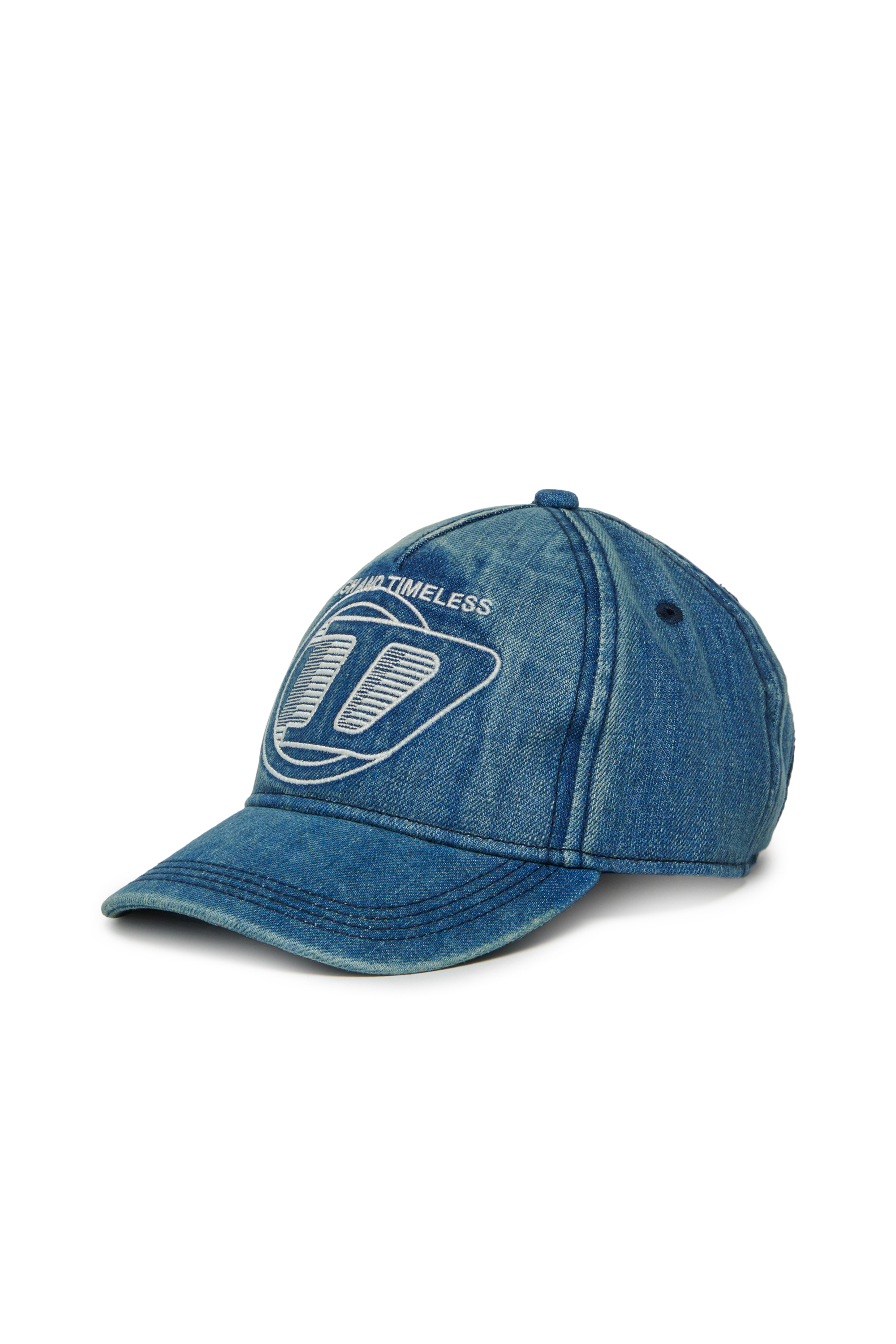 Diesel - FARBIT, Herren Baseballkappe aus Denim mit gesticktem D in Blau - 1