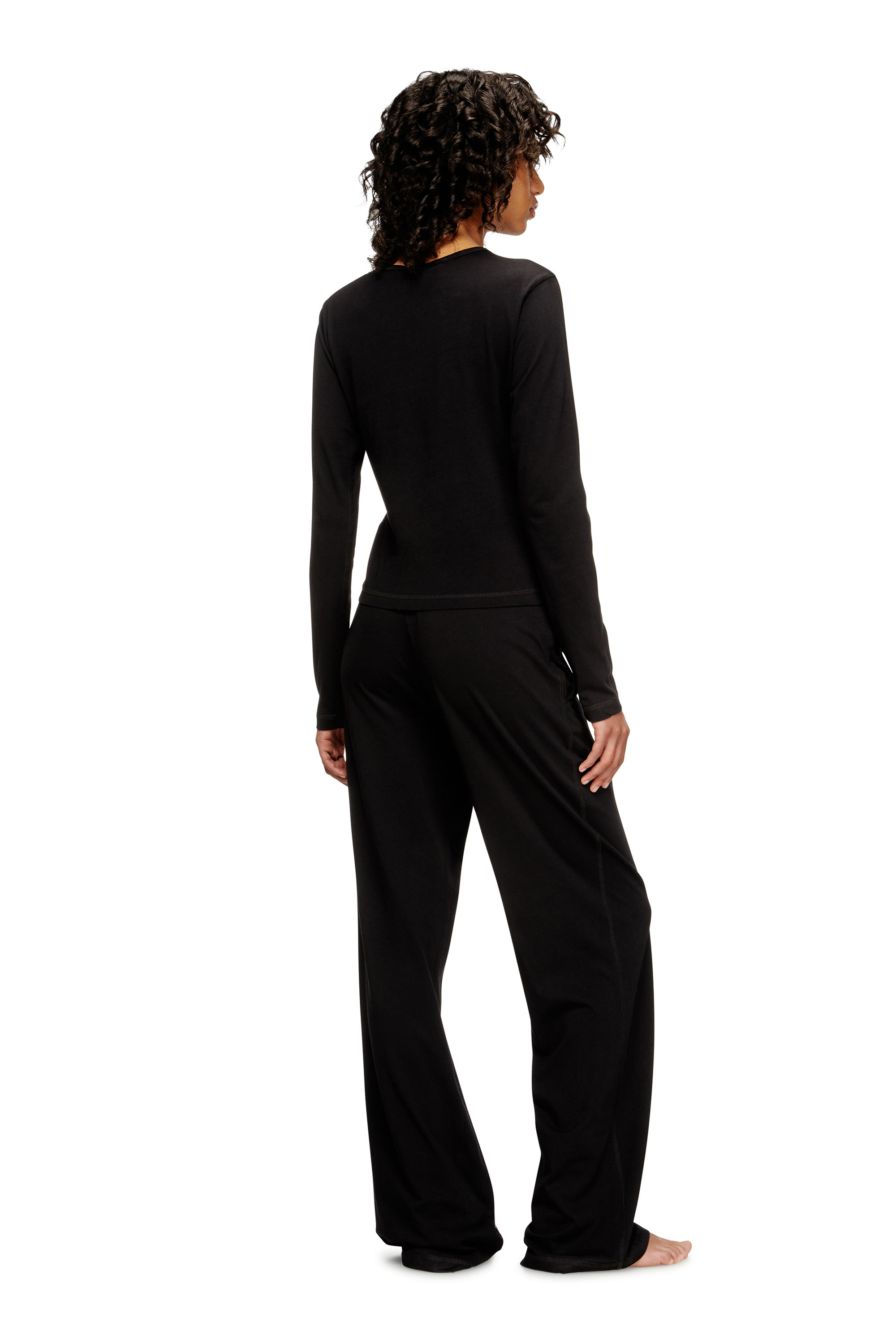 Diesel - SET-GILDA-D-CORE, Damen Pyjamas aus Stretch-Baumwolle in Schwarz - 2