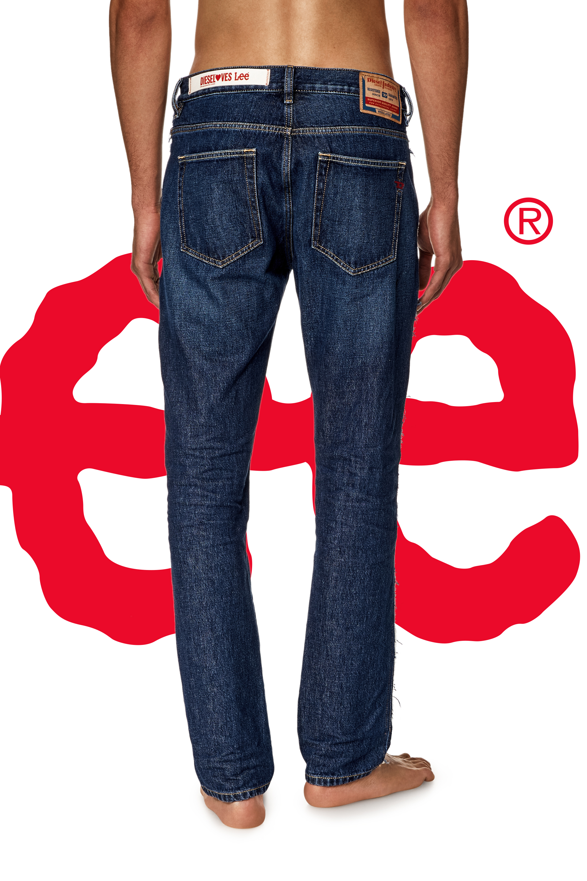 Diesel - Straight Jeans Dieseloves 04 09K47, Mittelblau - Image 6