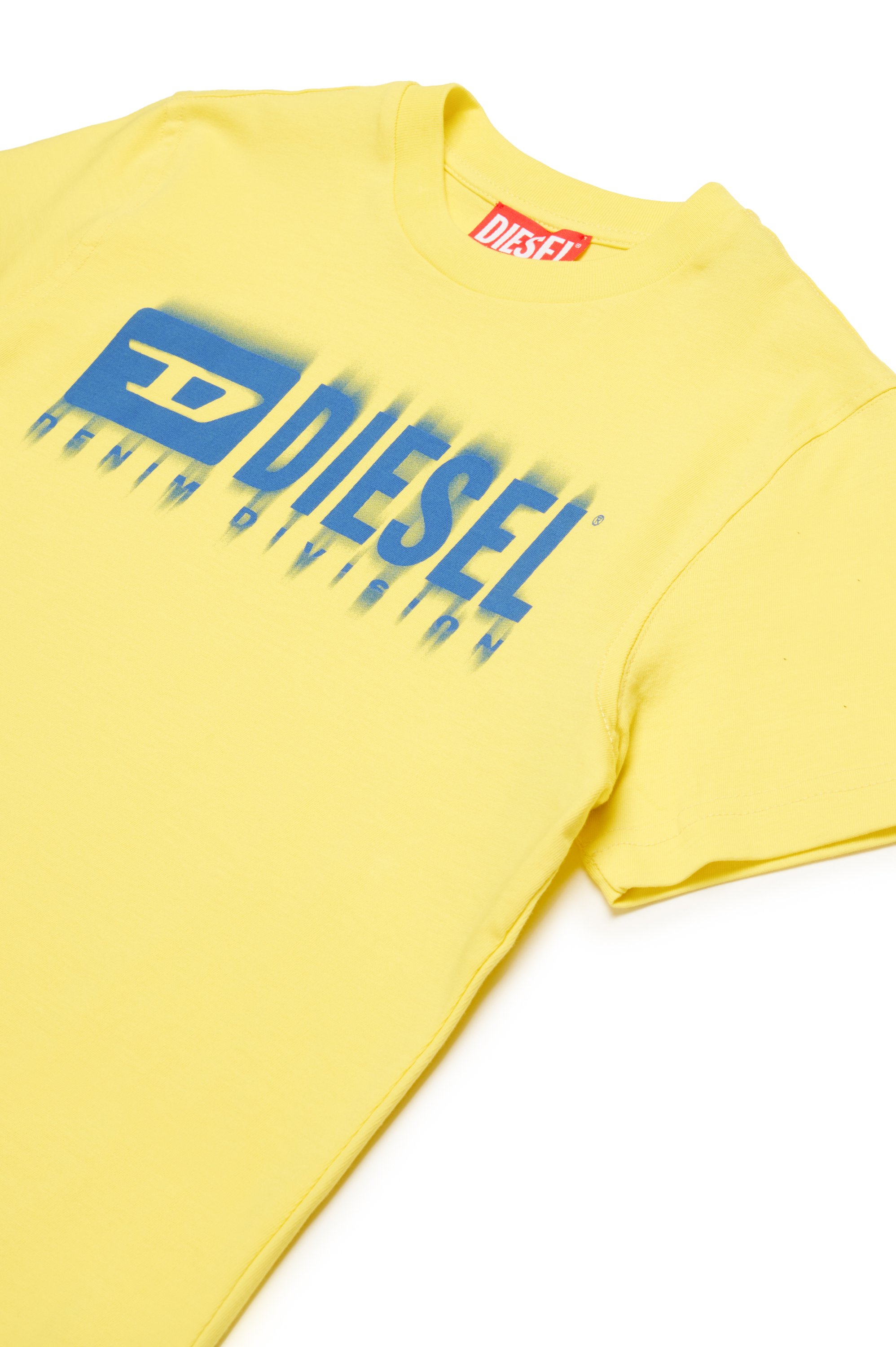 Diesel - TDIEGORL6, Man's T-shirt with smudged logo in Yellow - 3