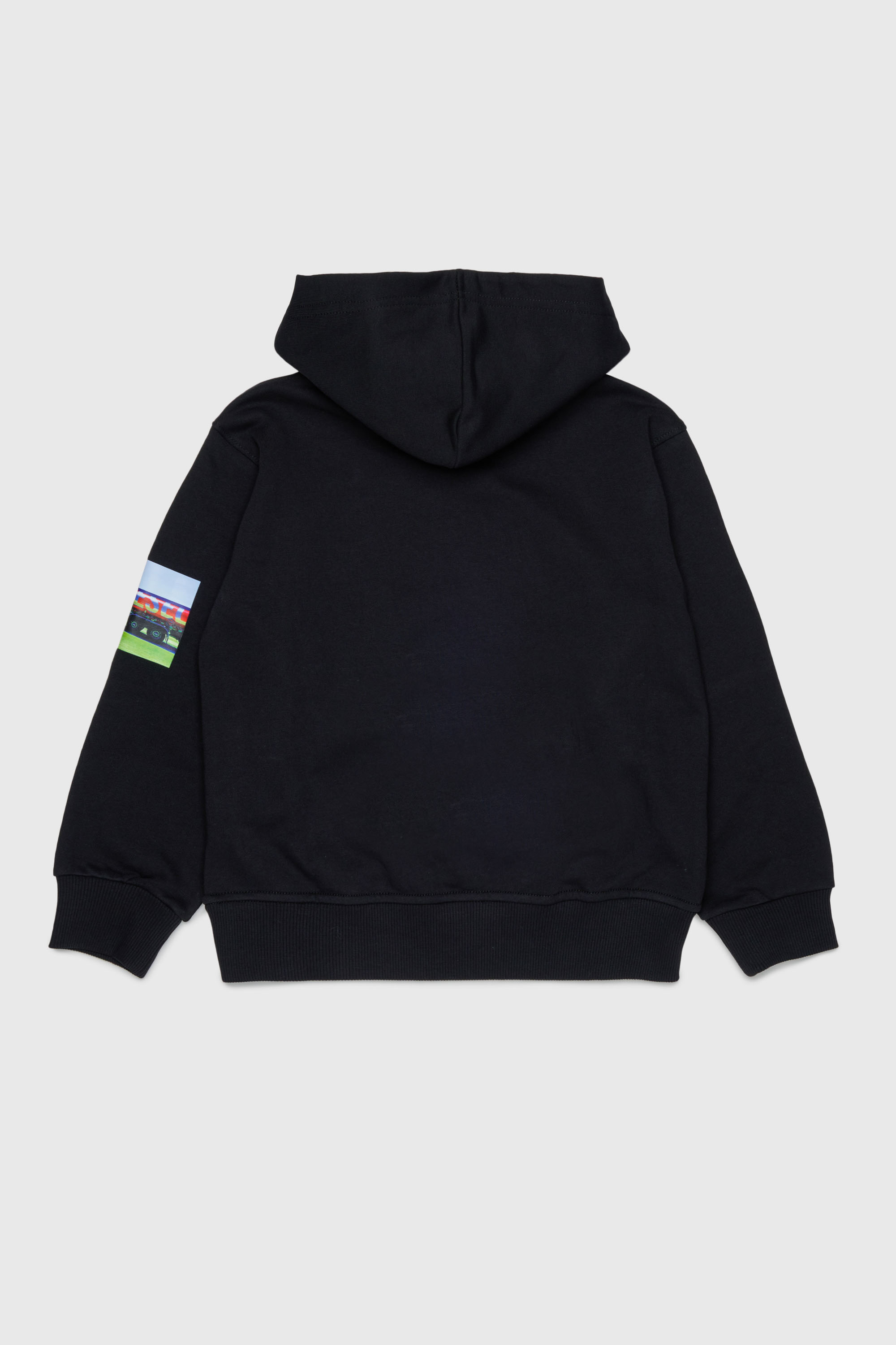 Diesel - SFORMY OVER, Herren Kapuzenpullover mit photo prints in Schwarz - 2