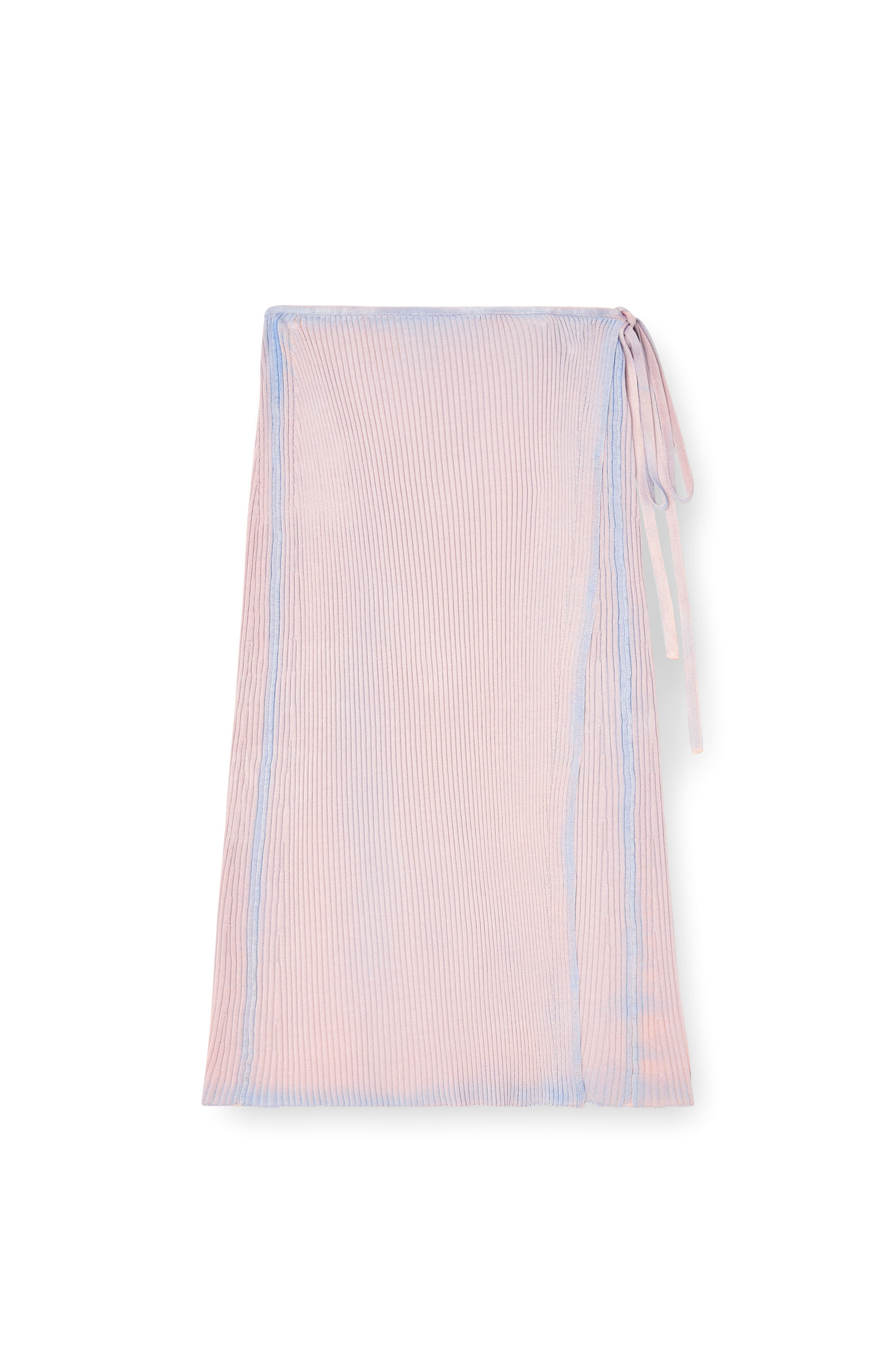Diesel - M-VIGO, Damen Wickelrock aus zweifarbigem Rippstrick in Rosa - 3
