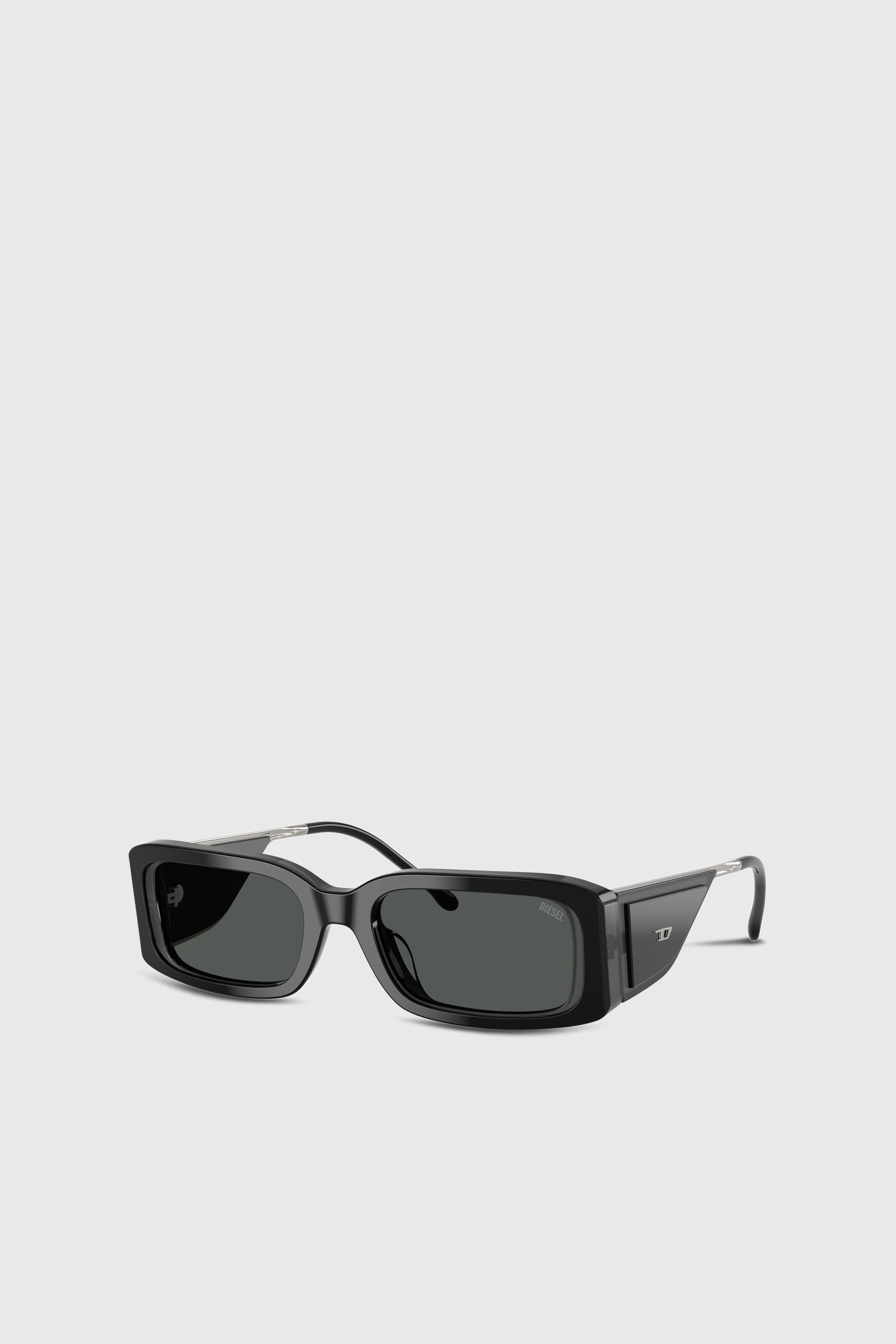 Diesel - 0DL2017U, Unisex's Rectangle sunglasses in Black - 2