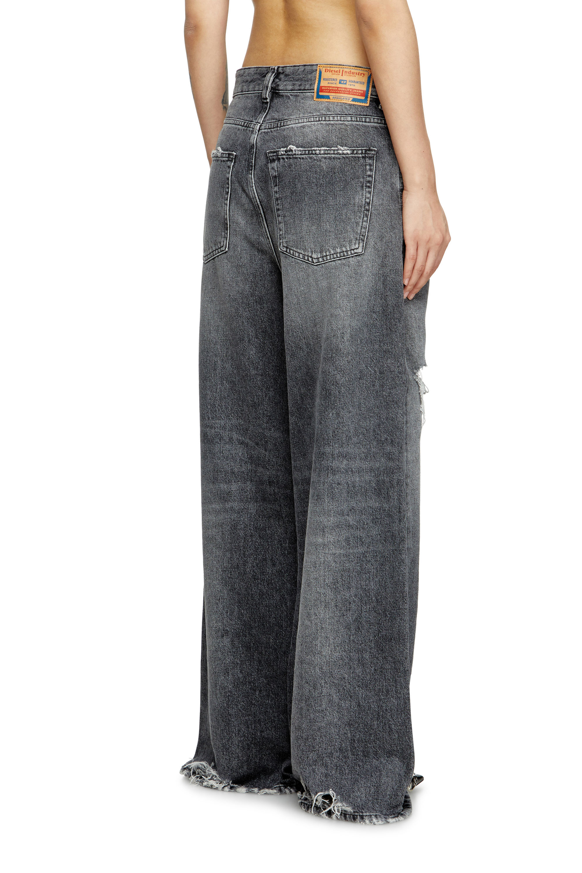 Diesel - Damen Relaxed Jeans 1996 D-Sire 007X4, Schwarz/Dunkelgrau - 4