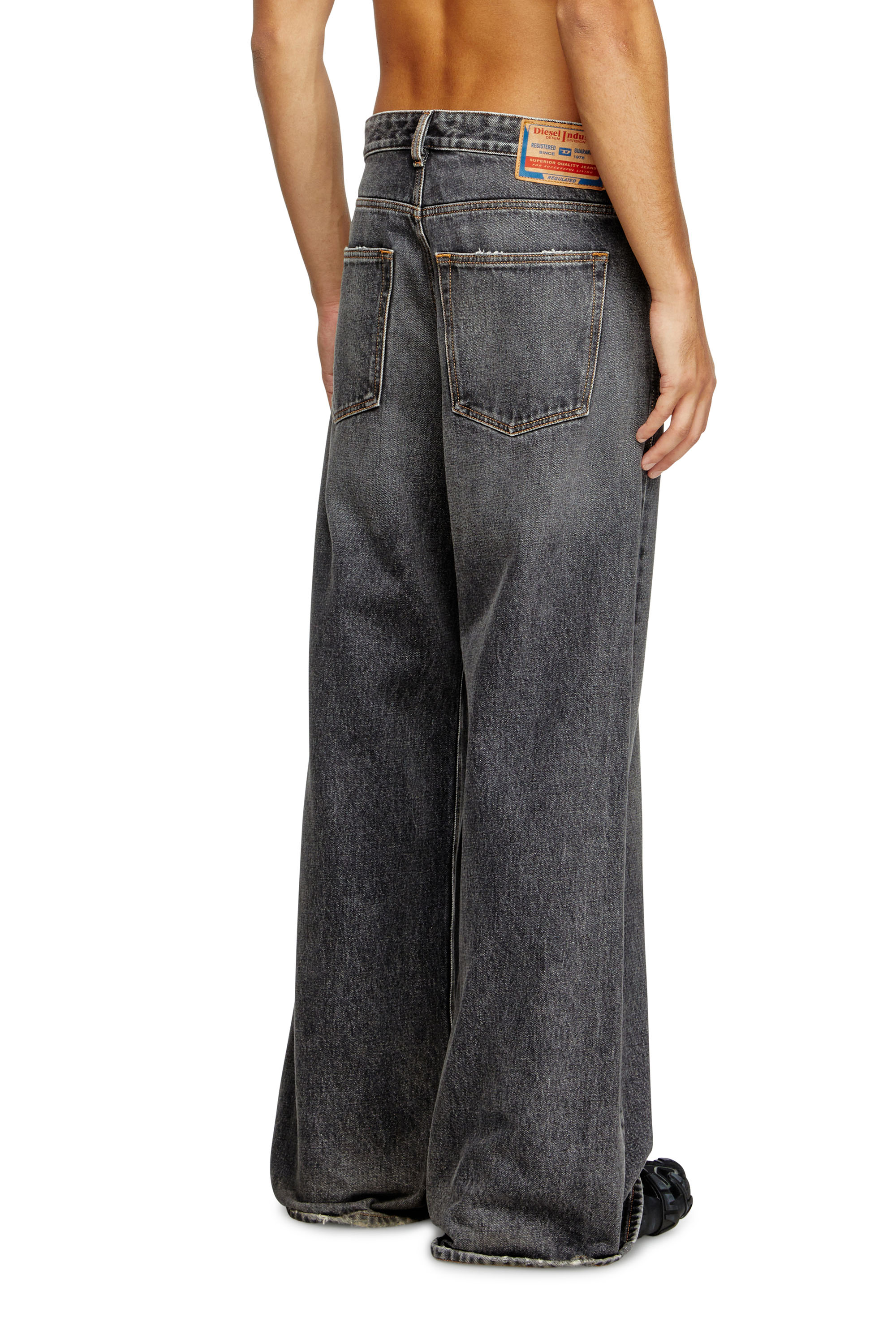 Diesel - Herren Relaxed Jeans D-Rise 007F6, Schwarz/Dunkelgrau - 4