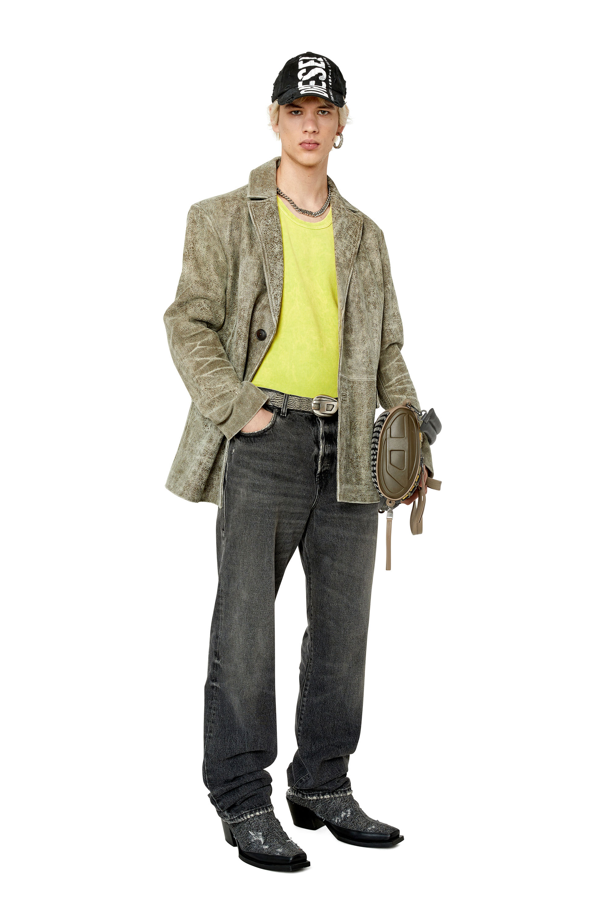 Diesel - 1955 D-Rekiv 007K8 Straight Jeans, Schwarz/Dunkelgrau - Image 4