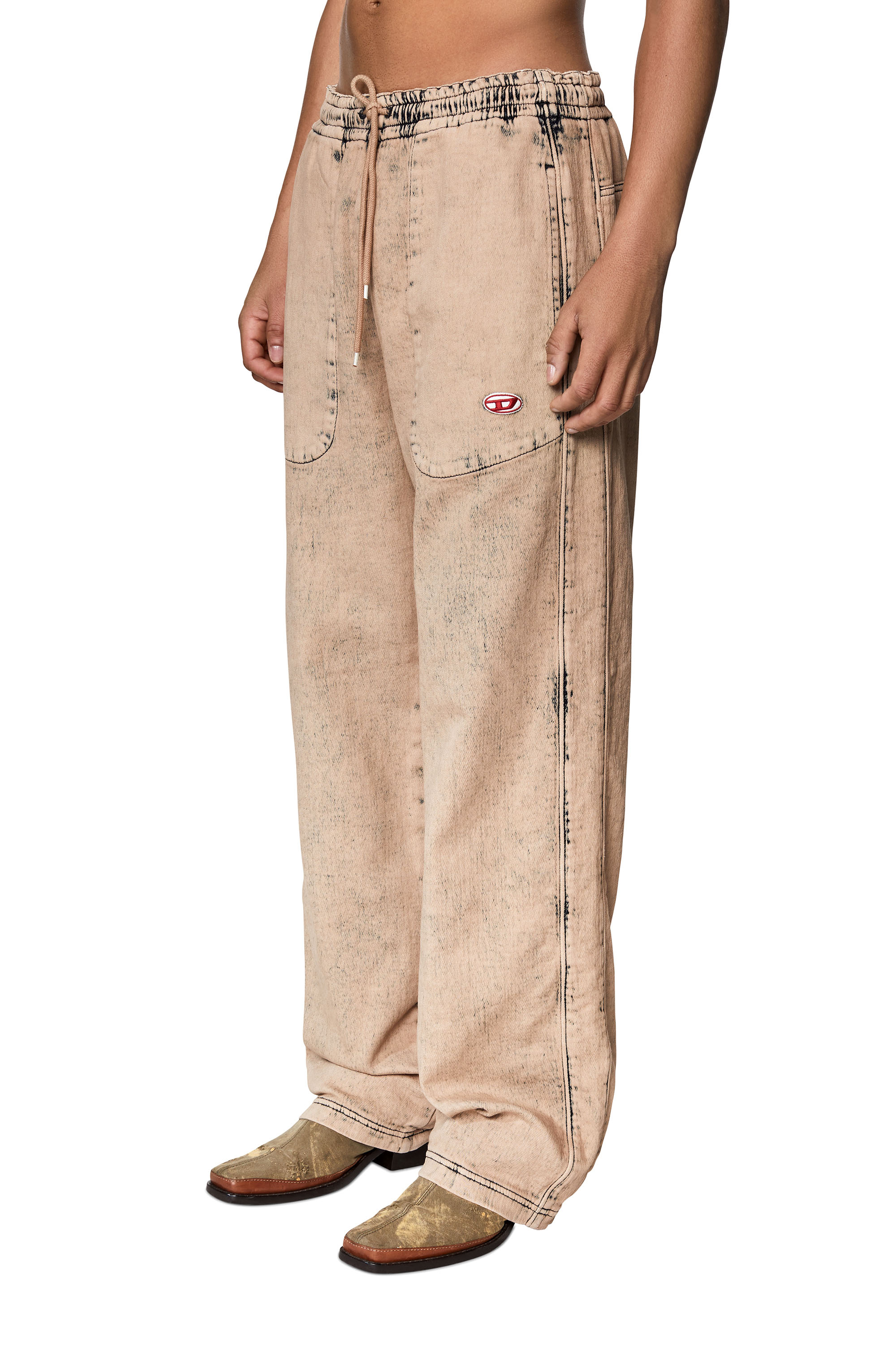 Diesel - D-Martians Track Denim 09D16 Straight, Hellbraun - Image 4