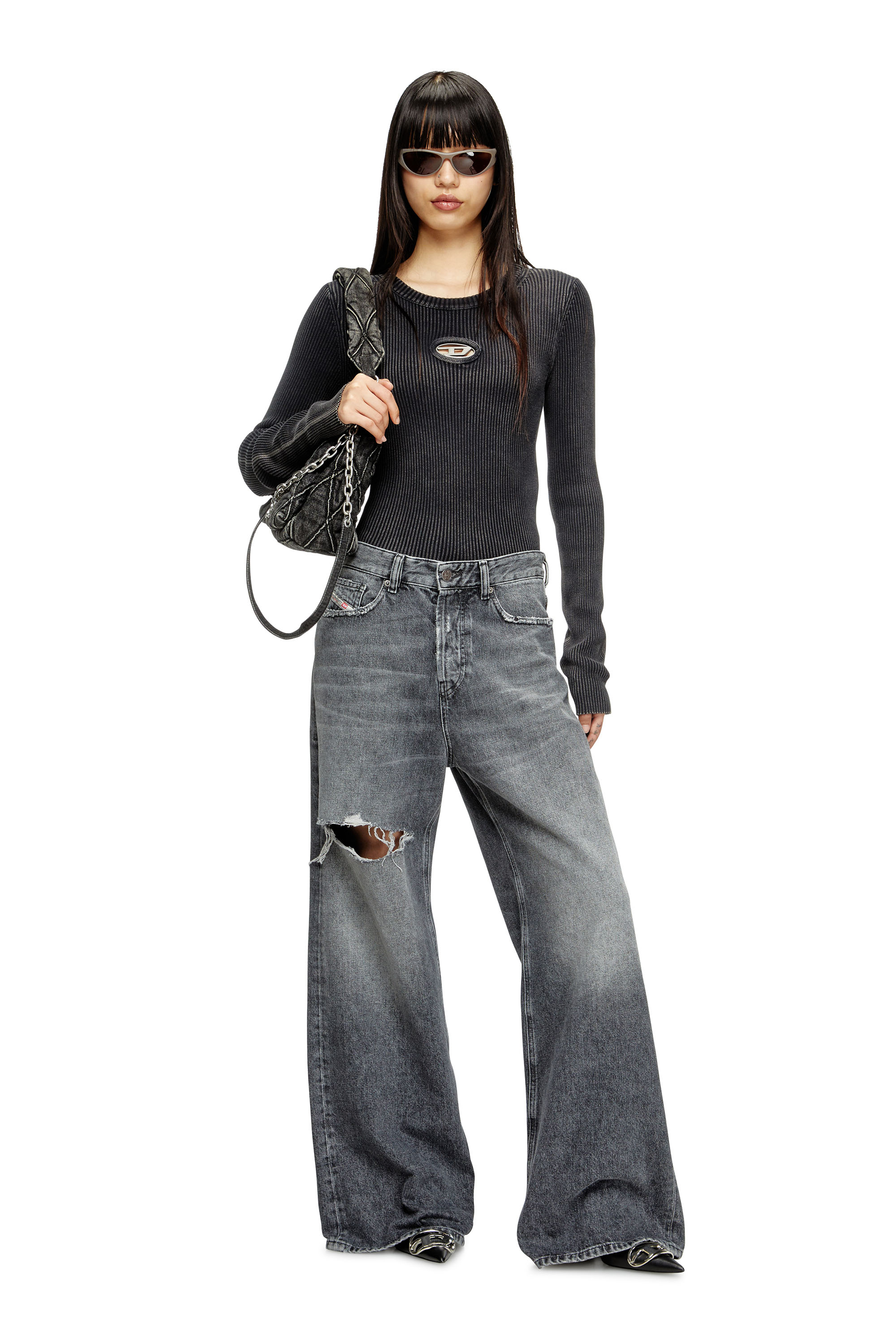 Diesel - Damen Relaxed Jeans 1996 D-Sire 007X4, Schwarz/Dunkelgrau - 1