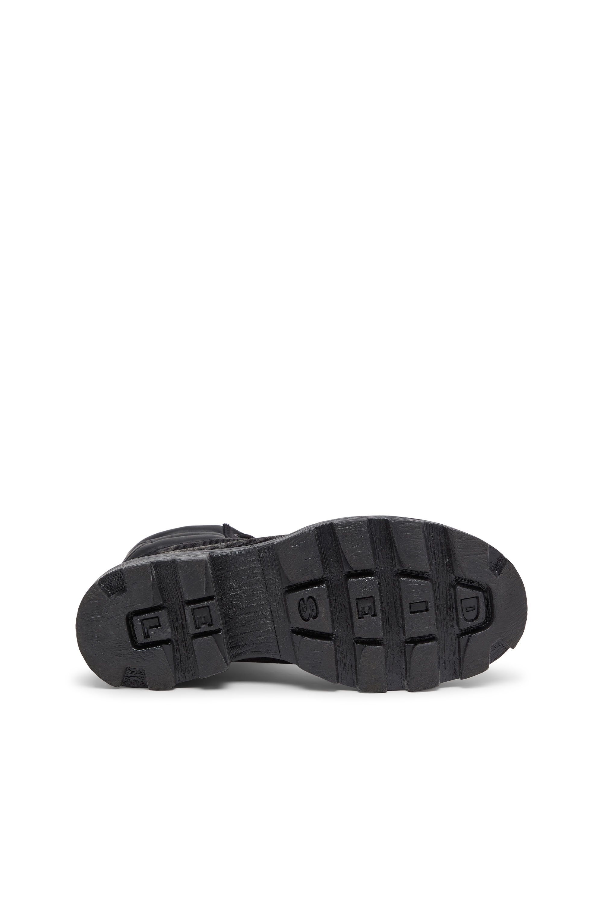 Diesel - D-HAMMER LACE UP, Herren D-Hammer-Kampfstiefel aus Denim und Leder in Schwarz - 4