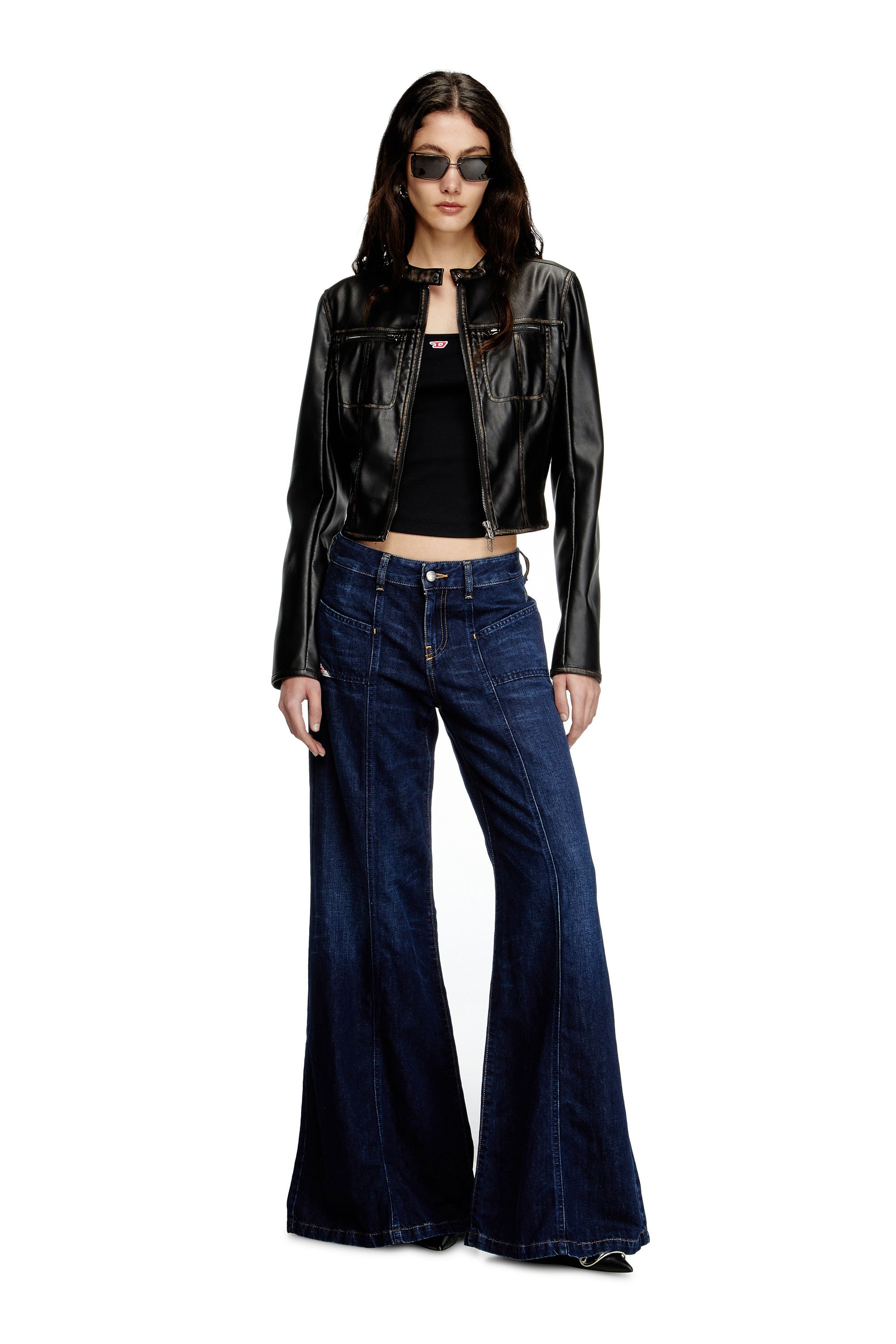 Diesel - Damen Flare Jeans D-Akii 068RA, Dunkelblau - 1