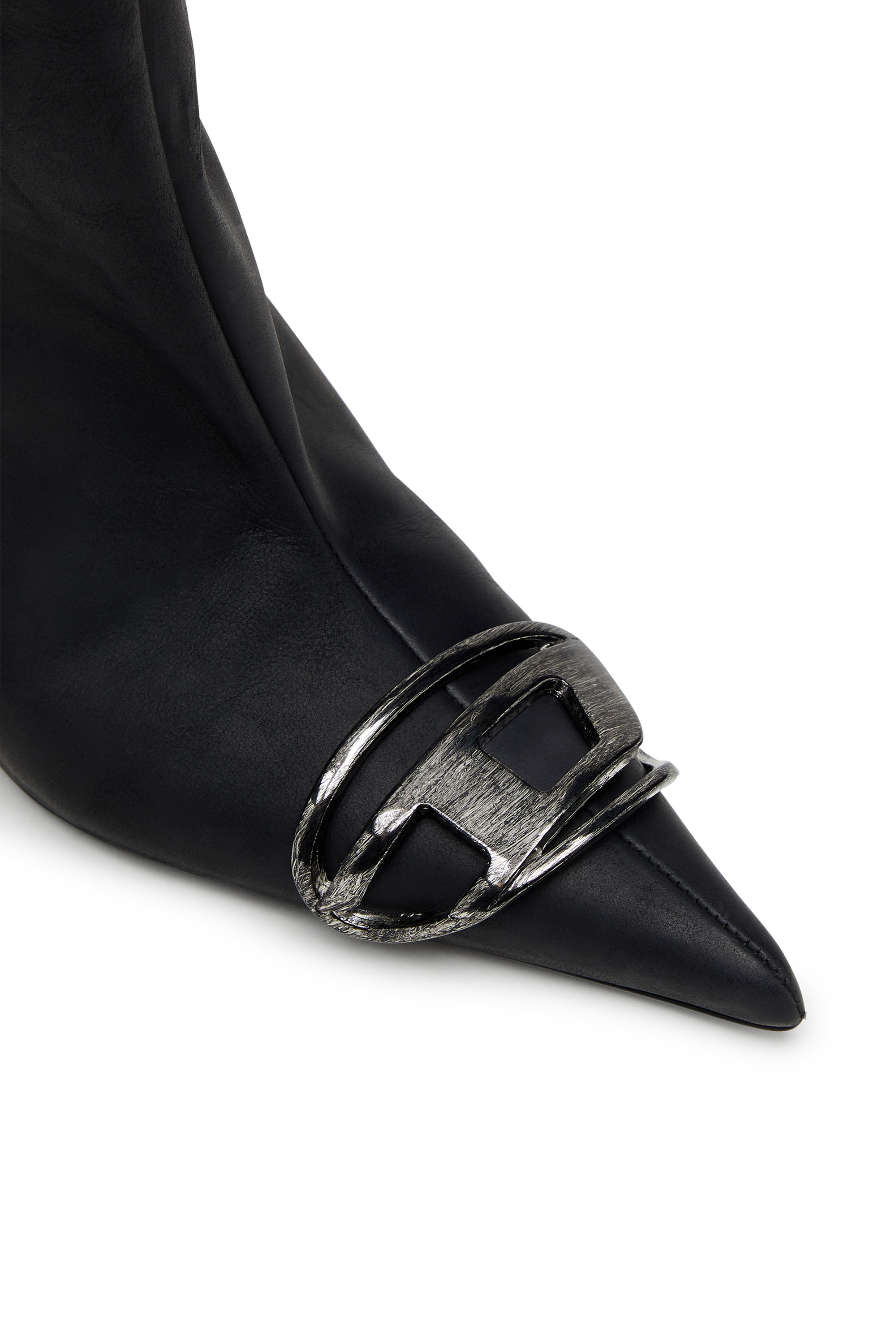 Diesel - D-VENUS 40 KB TUBE, Damen Kniehohe Stiefel aus Fettleder in Schwarz - 5