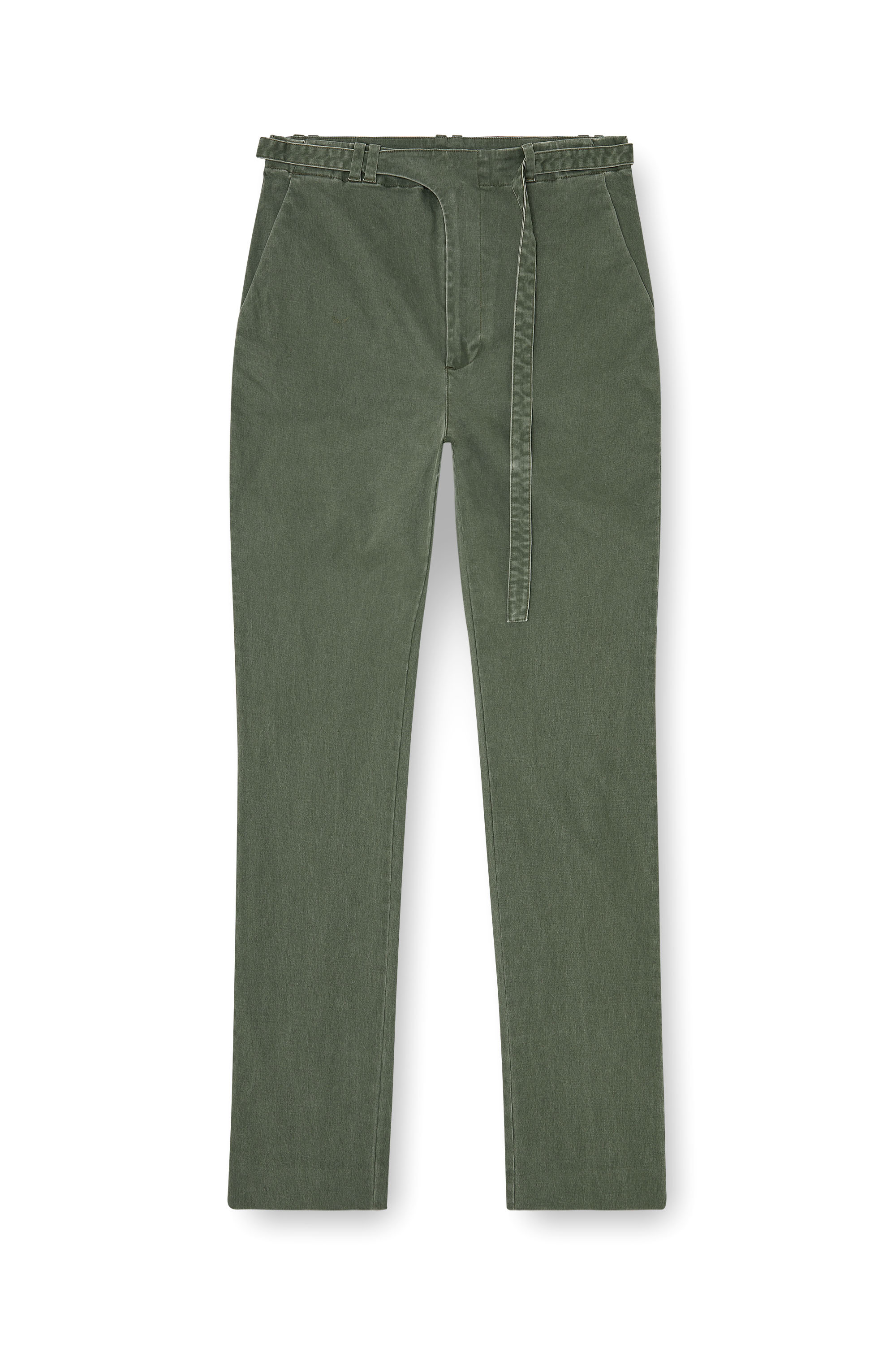 Diesel - P-NEDAR-CO, Herren Beschichtete Baumwoll-Twill-Hose mit Biker-Riemen in Gr&uuml;n - 3