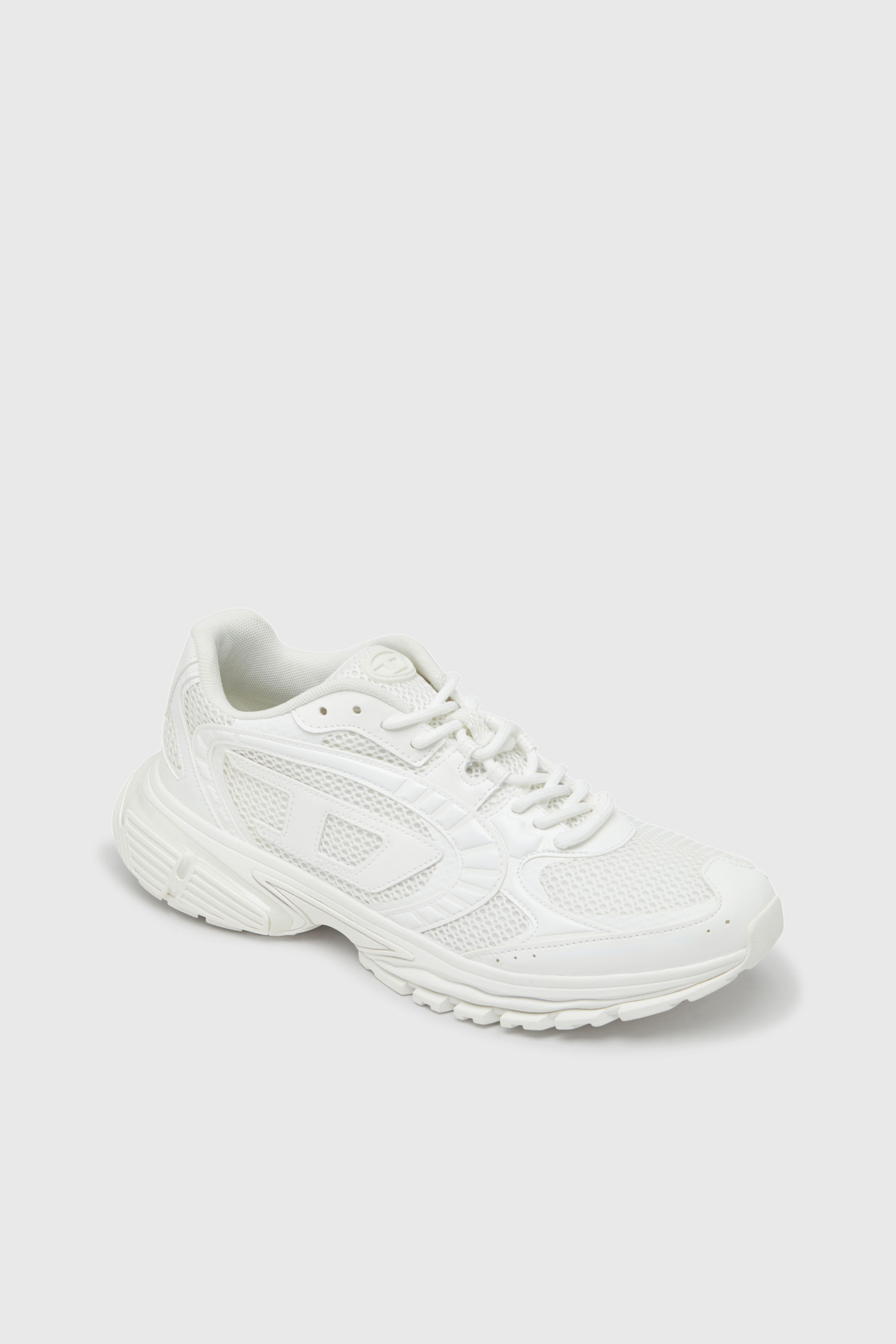 Diesel - S-PRO-V-DENSE LOW W, Damen S-Pro-V-Dense-Einfarbige Sneakers aus Mesh mit Oval D-Logo in Wei&szlig; - 6