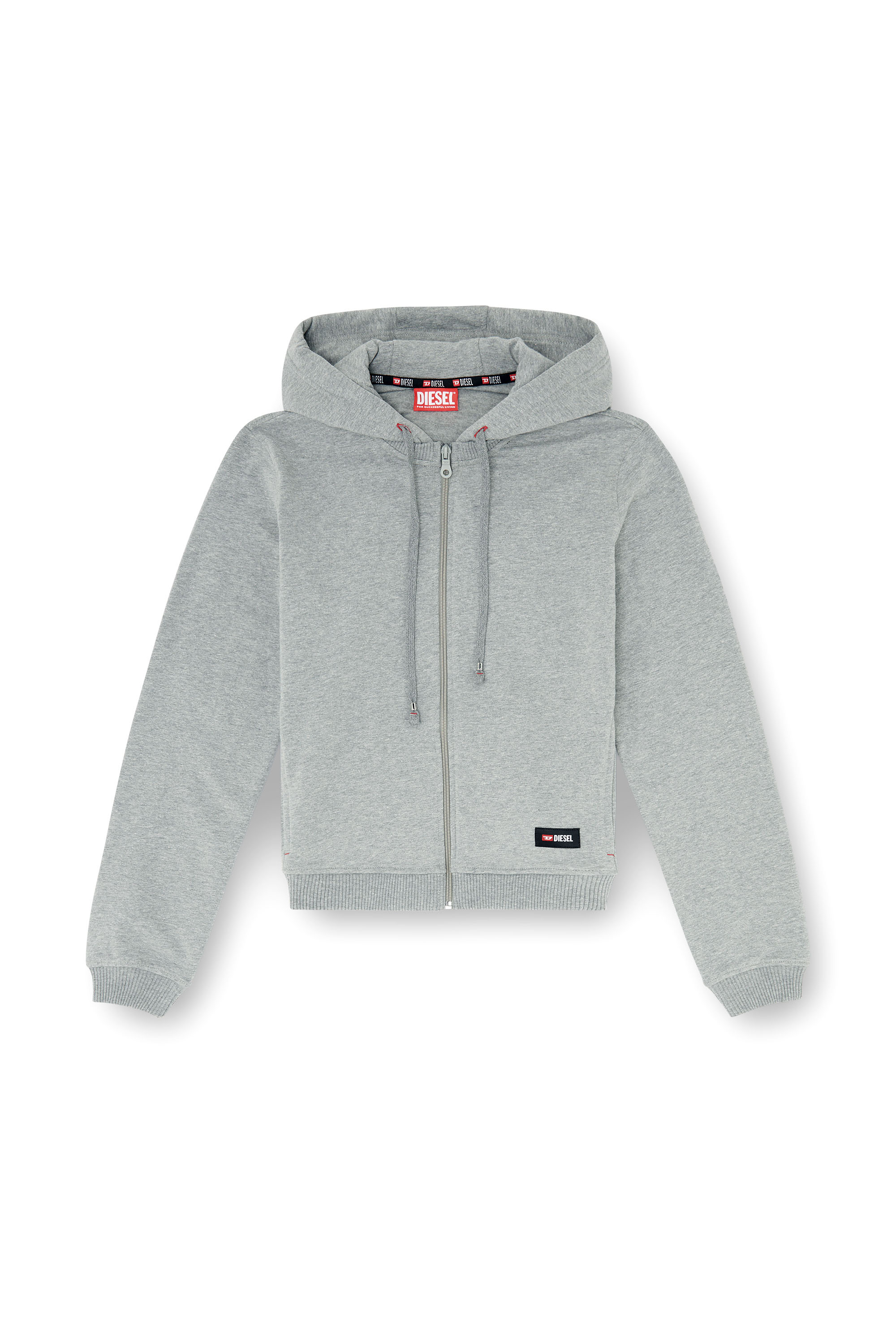 Diesel - HARRIET-D-CORE, Damen Kapuzenpullover aus aufgerauter Baumwollmischung in Grau - 3