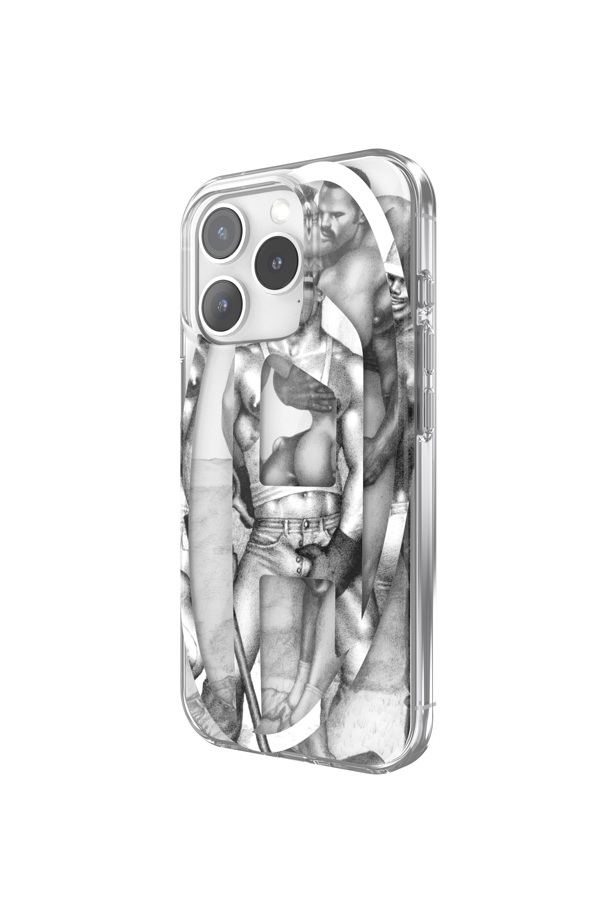 Diesel - 60388 DIESEL TOM OF FINLAND AOP CASE, Unisex ToFF Case iPhone 16 Pro in Grau - 2