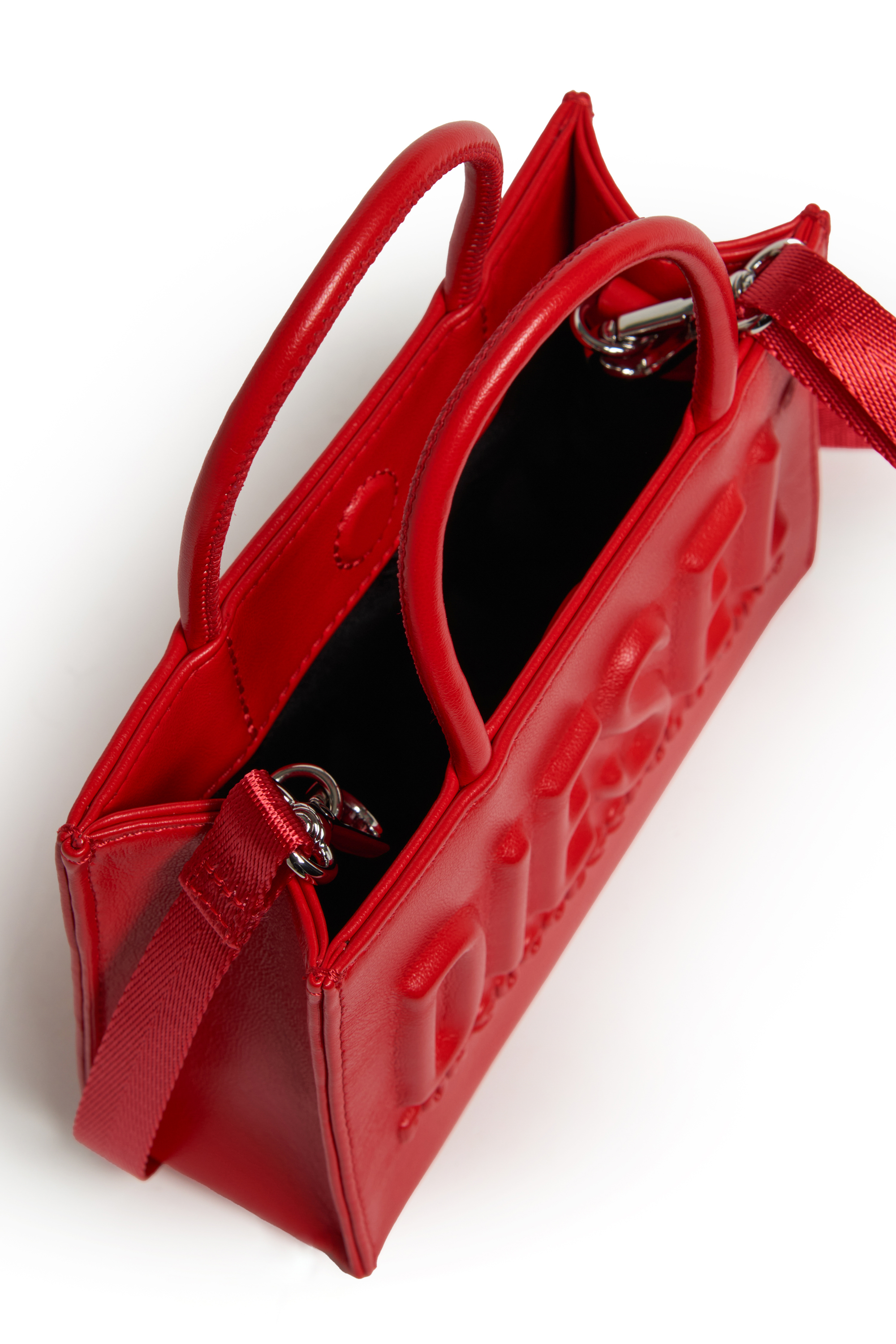 Diesel - DSL 3D MINI BAG, Damen Dsl 3D - Tasche mit Griffen in Rot - 4