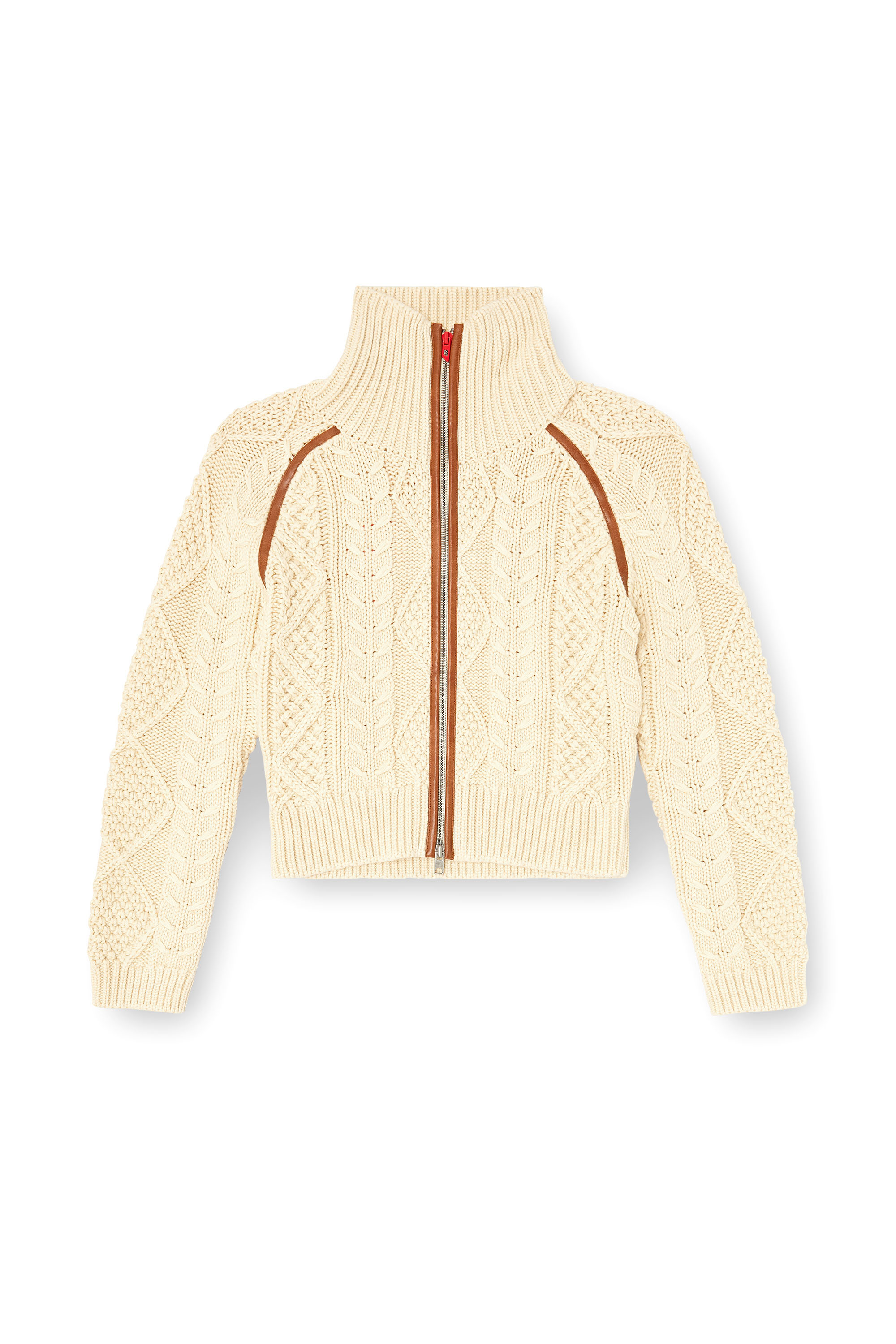 Diesel - M-INTELLE, Damen Kabelstrick-Cardigan mit kontrastierenden Streifen in null - 3
