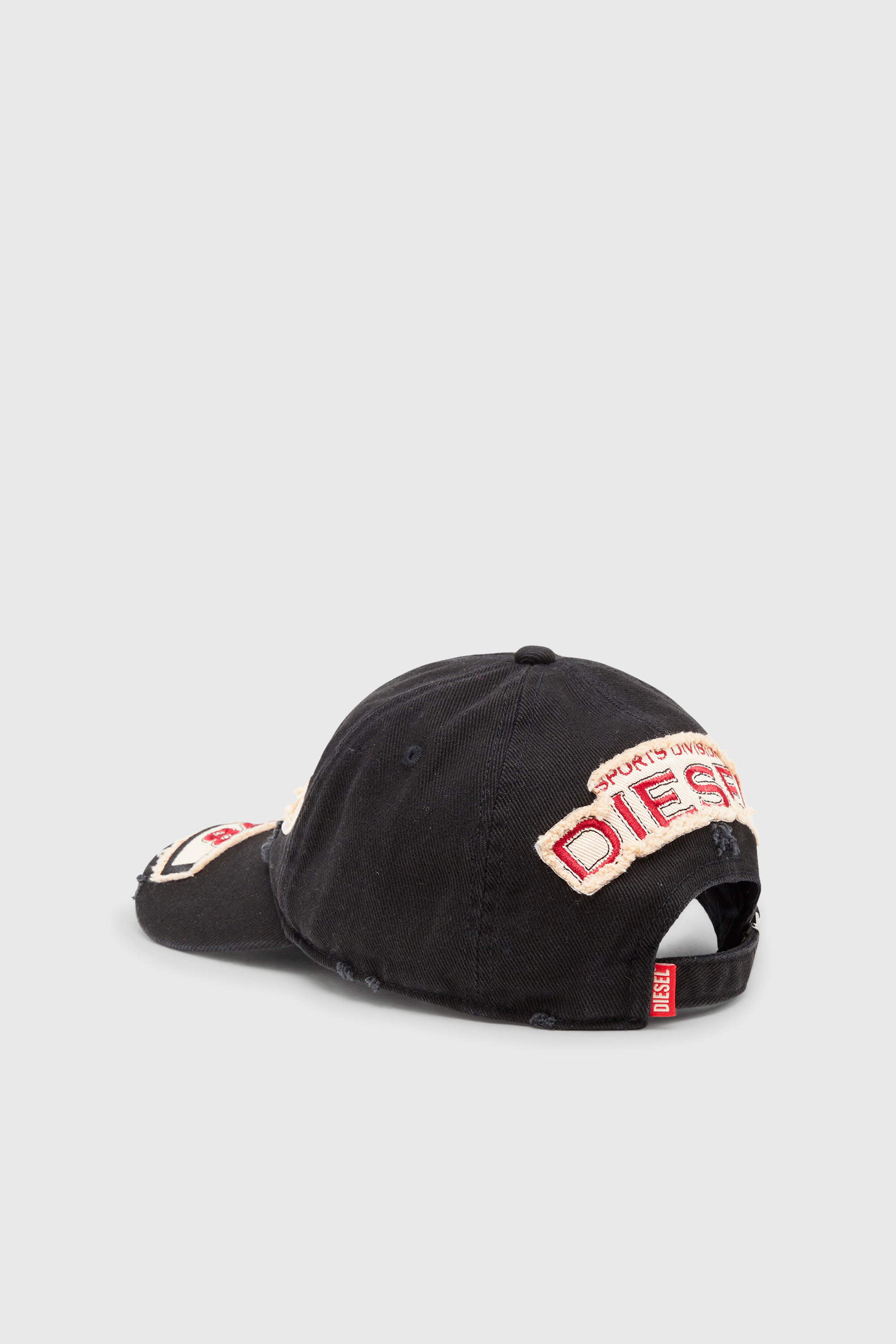 Diesel - C-BRAFF, Unisex Basecap mit Strick-Aufn&auml;hern in Schwarz - 2